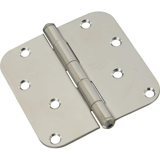 National Hardware - V514R5/8 4" 5/8R Standard Hinge 1/pk - Stainless