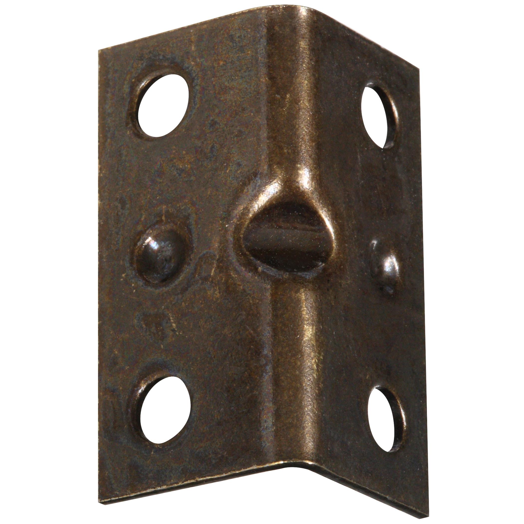 V113 1-1/2" x 3/4" Corner Brace 4/pk - Antique Brass