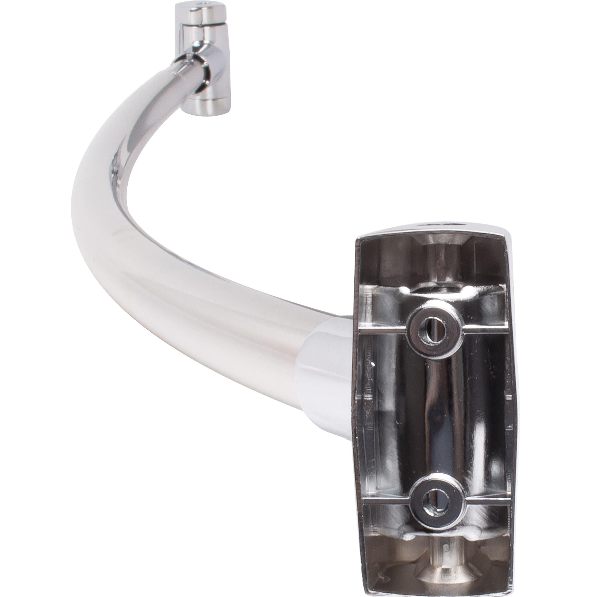 Stone Harbor Hardware Standard Adjustable Curved Shower Rod, 45" to 72", Polished Stainless Steel