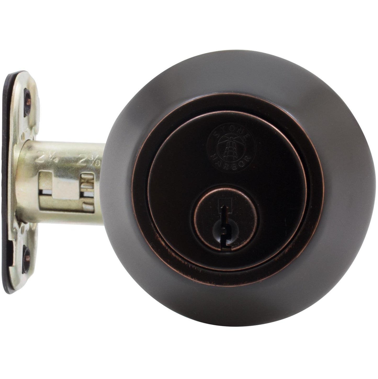 Stone Harbor Hardware Grade 3 Deadbolt, Single Cylinder, KW Keyway, Vintage Bronze