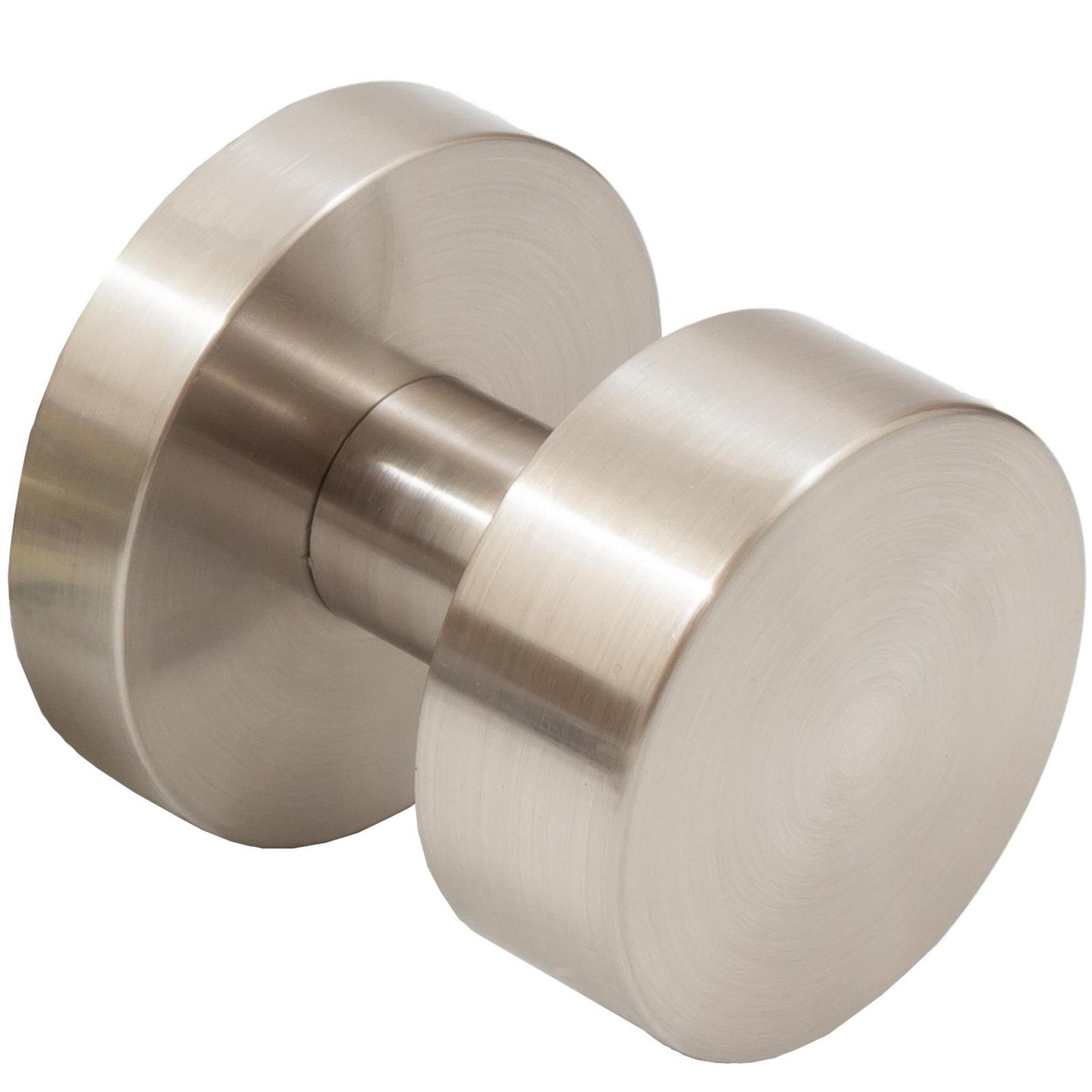 Stone Harbor Hardware Bonn Door Knob with Round Rosette, Passage (Hall/Closet) Latch, Satin Nickel