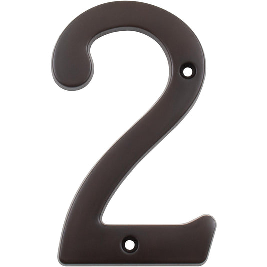 Stone Harbor Hardware Heavy-Duty House Numbers, #2, 4 Inches, Oil-Rubbed Bronze