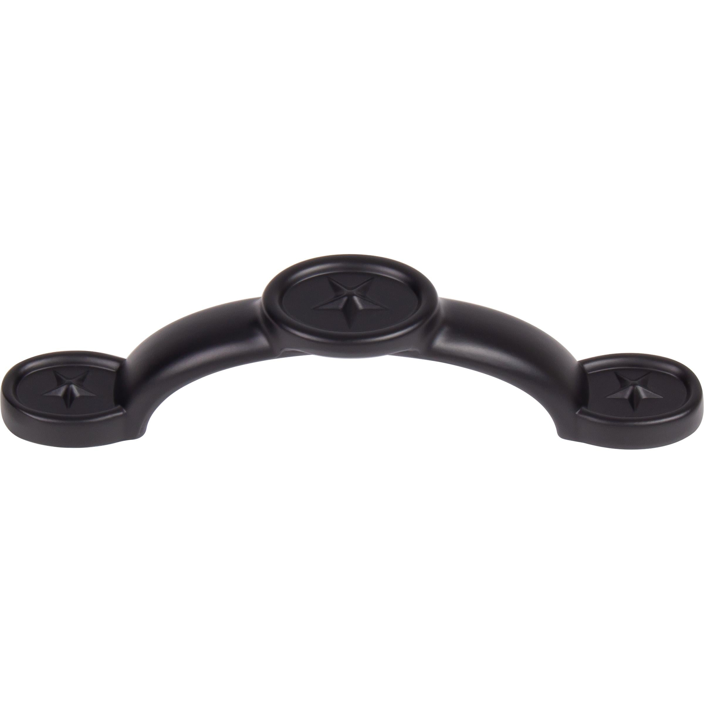 Stone Harbor Hardware Texas Star Cabinet Pull, 3 Inches, 96 Millimeters, Matte Black