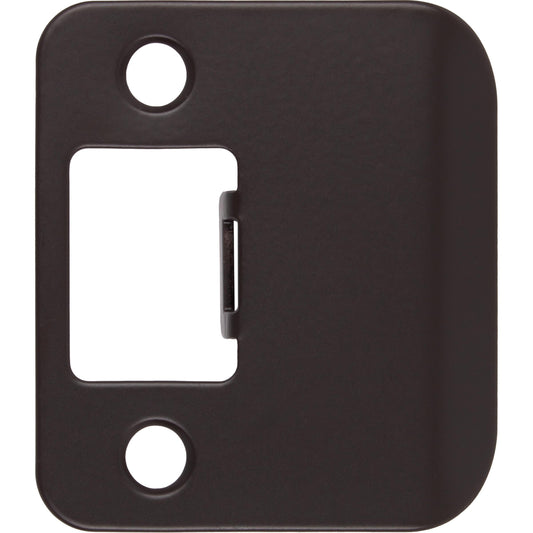Stone Harbor Hardware Round Corner Extended Lip Strike Plate, 2-1/4" x 1-1/2", (2" Overall Length), Oil-Rubbed Bronze