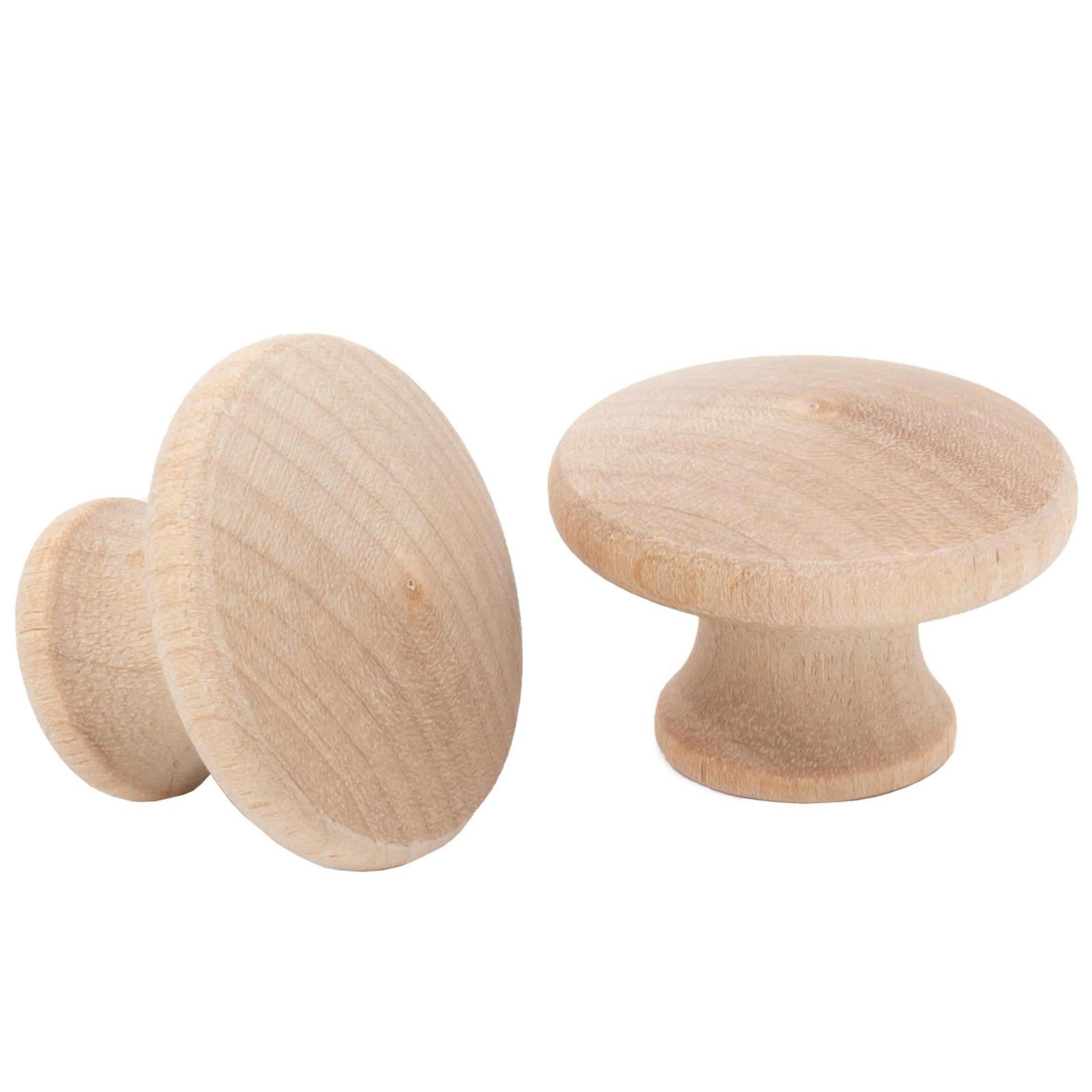 Wood Cabinet Knob, Birch Wood