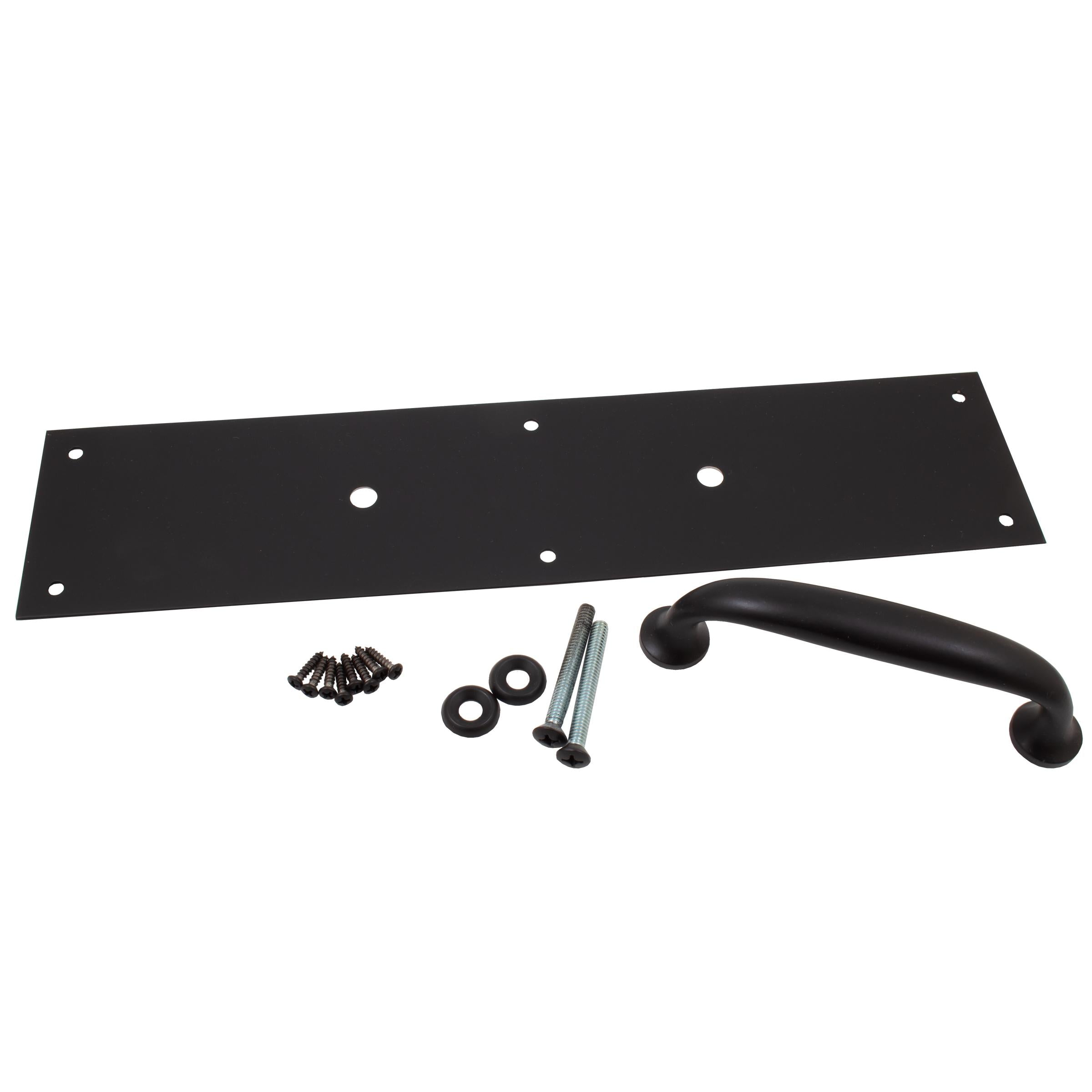 8311-5 BLK 3-1/2" X 15" Pull Plate with 5" center to center - Matte Black