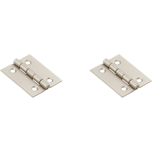 National Hardware - V1802 1-1/2" x 1-1/4" Hinge 2/pk - Satin Nickel