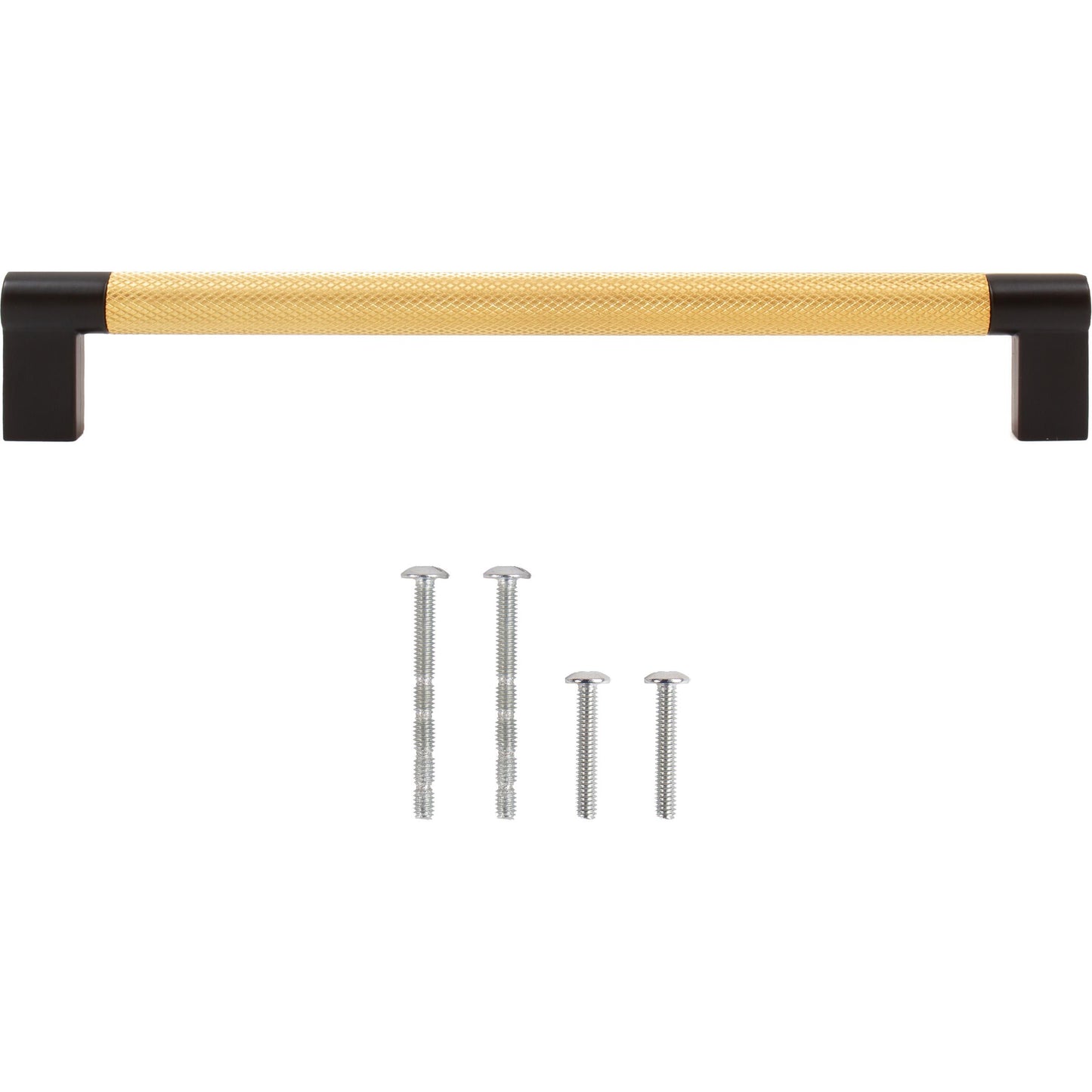 Stone Harbor Hardware Urban Cabinet Pull, 192 Millimeters, Satin Brass with Matte Black Ends