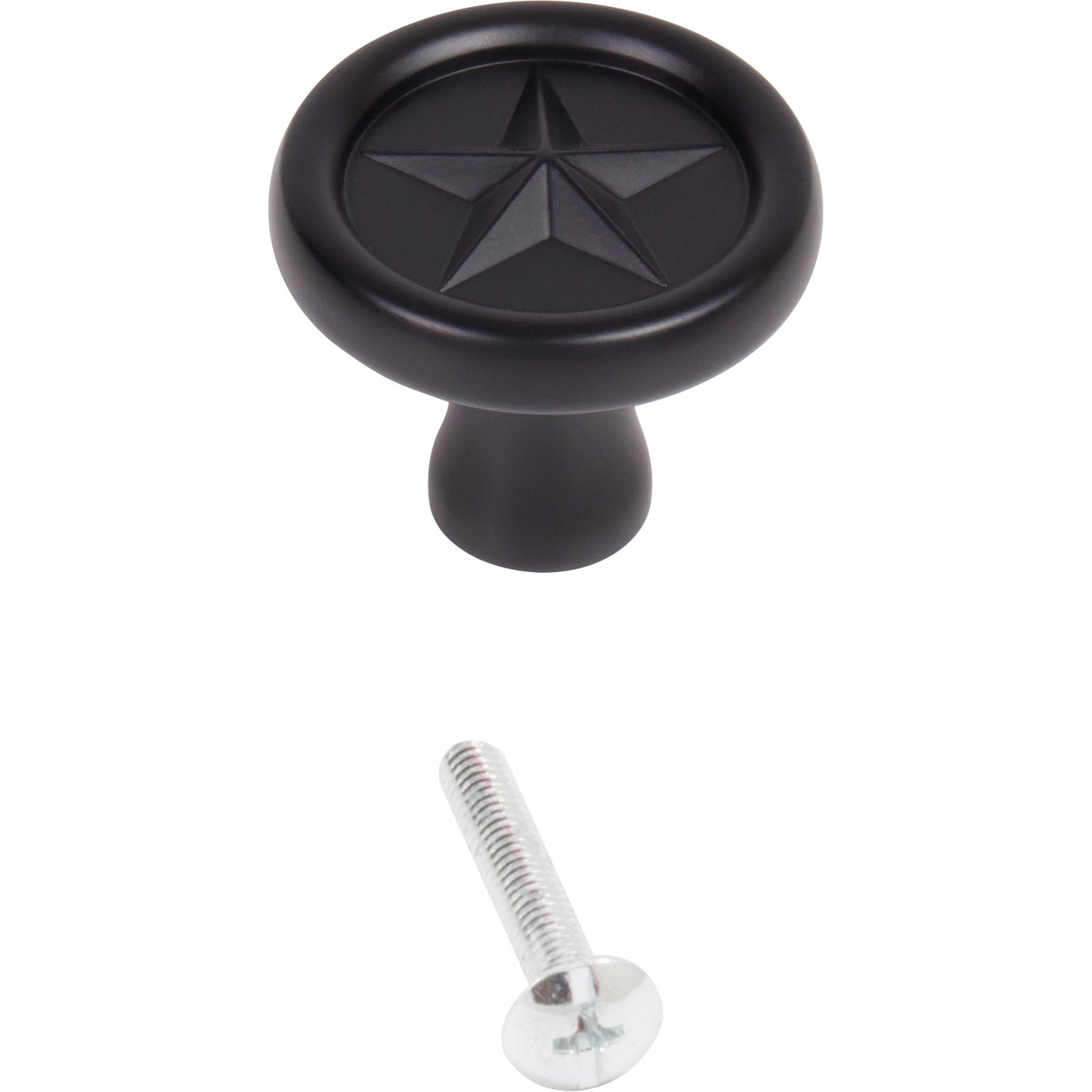 Stone Harbor Hardware Texas Star Cabinet Knob, 1-1/4 Inches, Matte Black