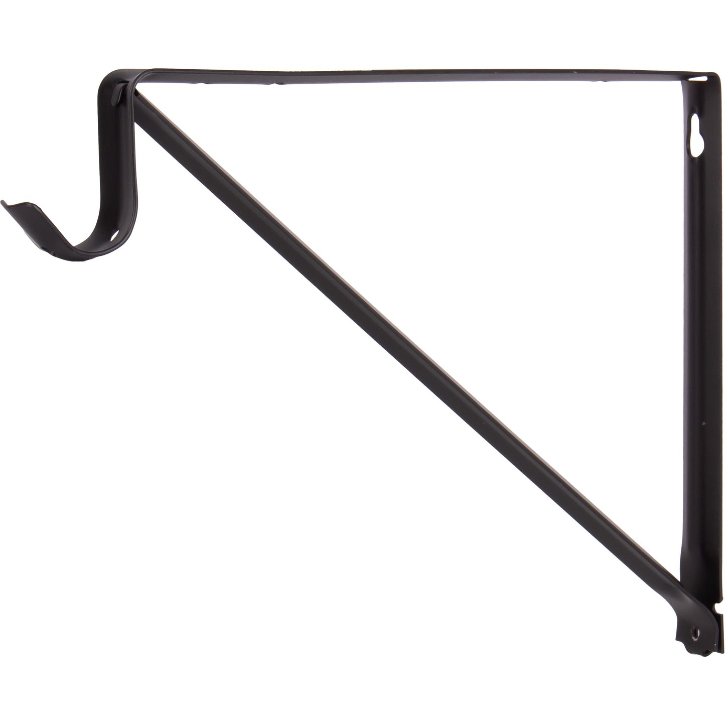 Stone Harbor Hardware Heavy-Duty Shelf Bracket with 2-1/2" Drop, Matte Black