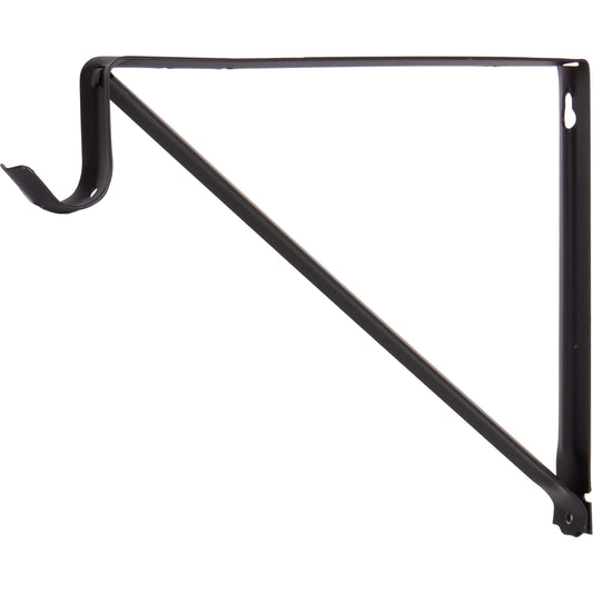 Stone Harbor Hardware Heavy-Duty Shelf Bracket with 2-1/2" Drop, Matte Black