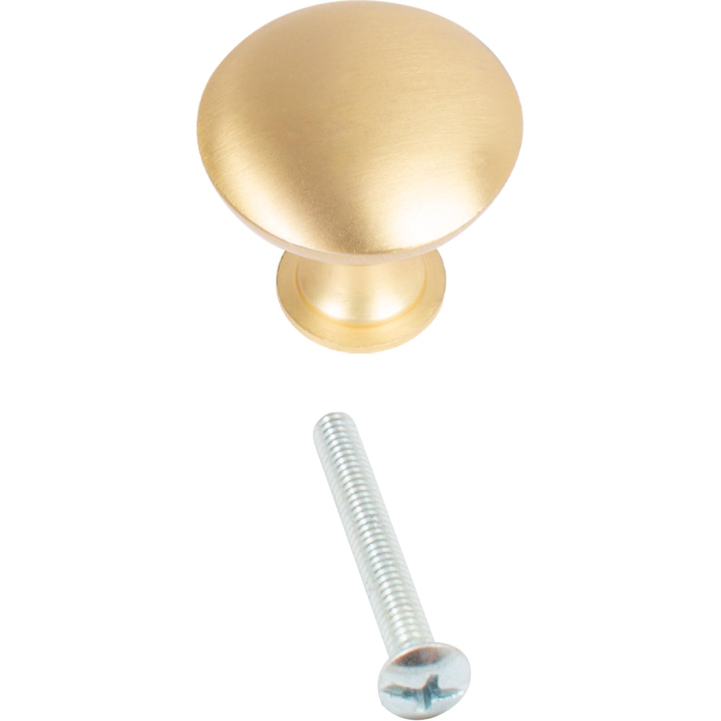 Stone Harbor Hardware Classic Cabinet Knob, 1-1/8 Inches, Satin Brass