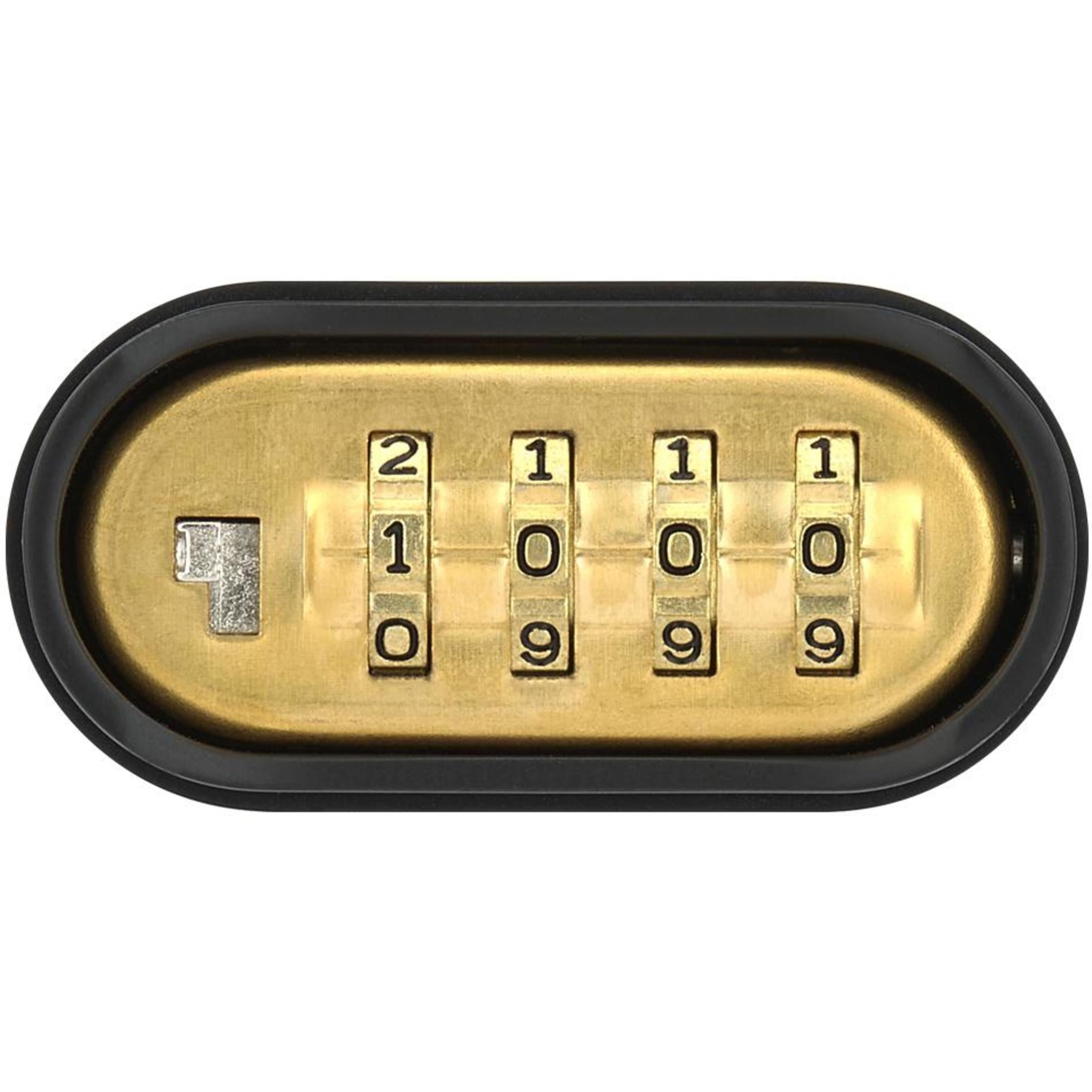 Kwikset 2" Zinc Combination Padlock with 2-1/4" Shackle, Black