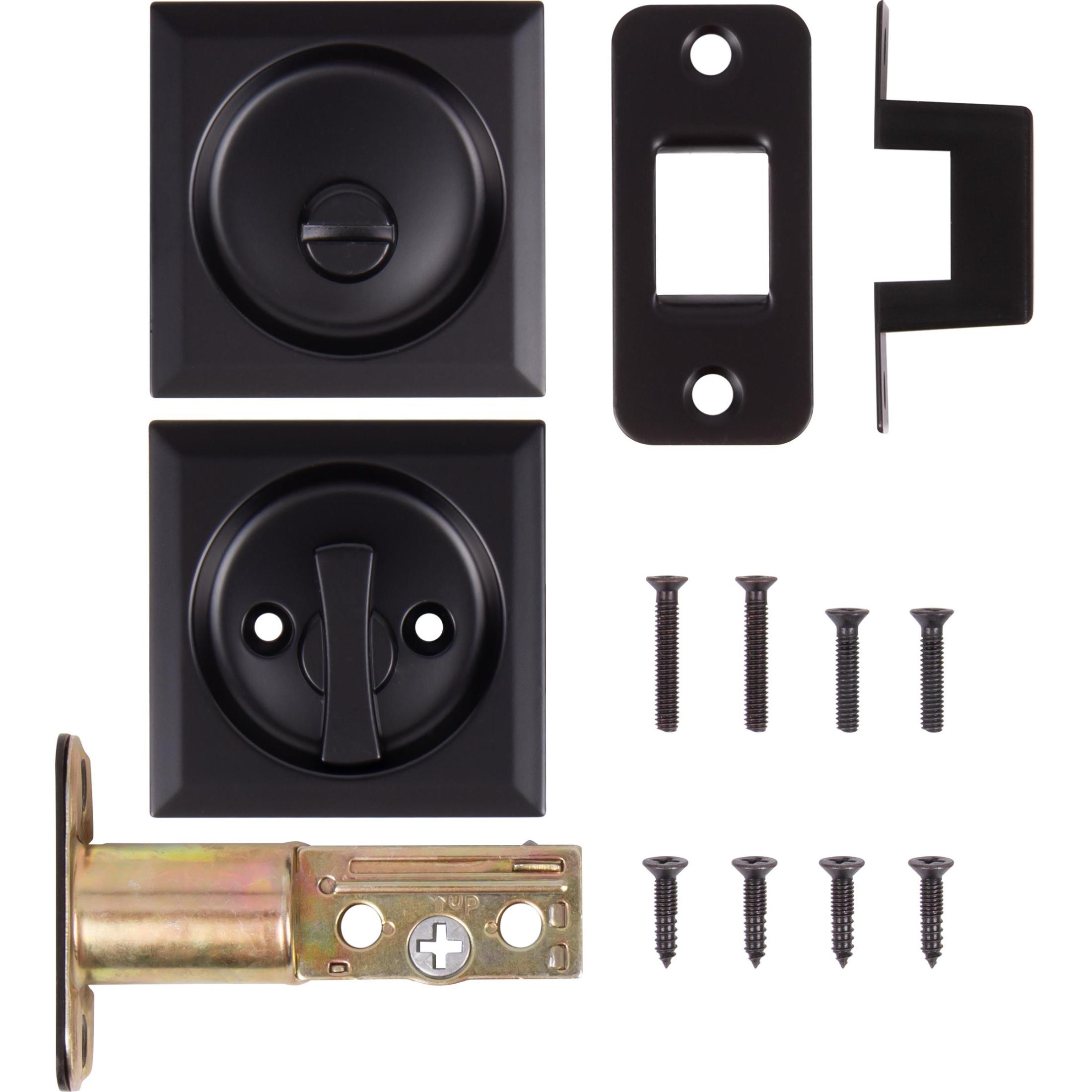 Contemporary Square Pocket Door Lock Privacy