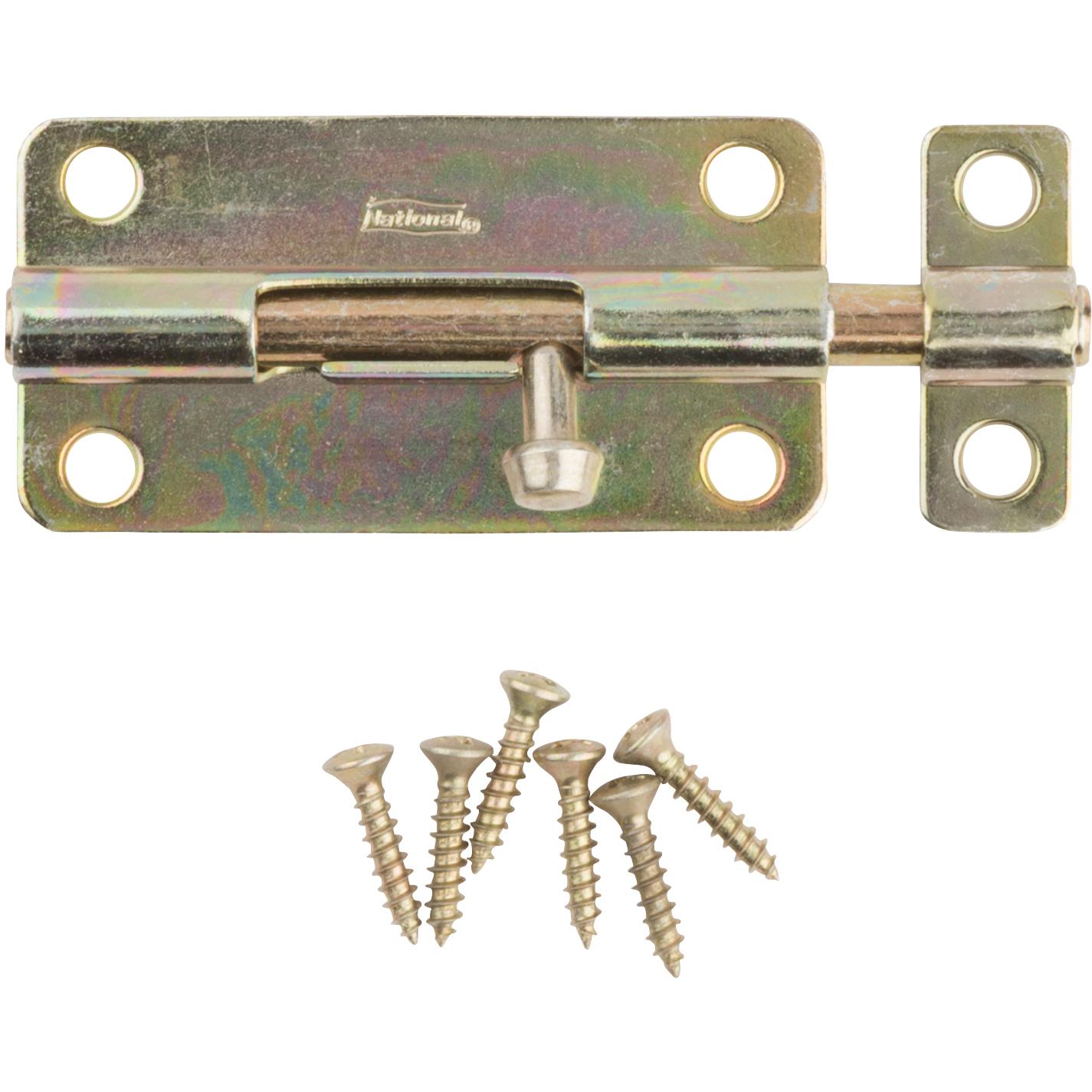 National Hardware - V834 4" Barrel Bolt - Polished Brass