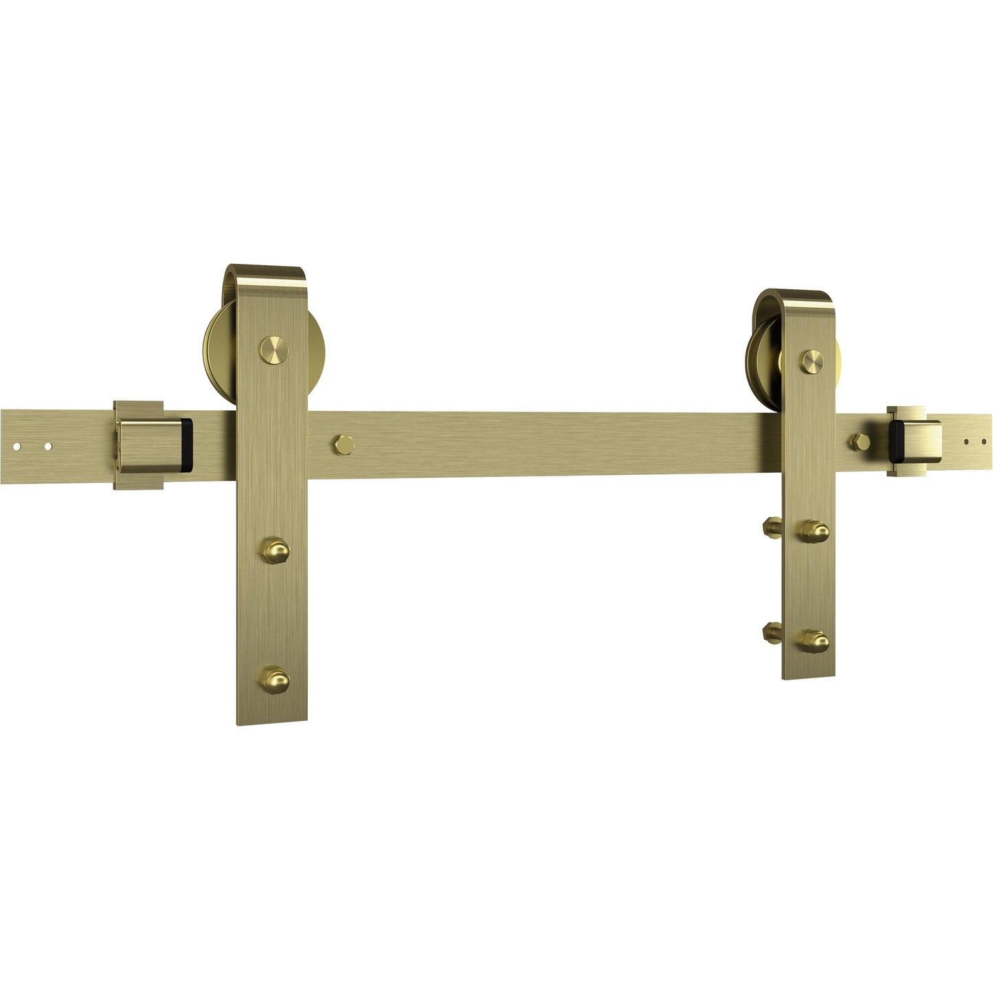 National Hardware - 927 72" Designer Interior Barn Door Kit with Soft Close - Brushed Gold
