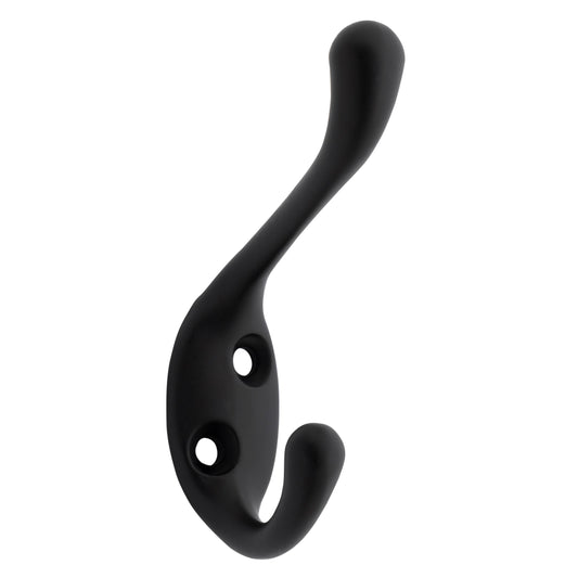 V166 Heavy-Duty Coat Hook - Matte Black
