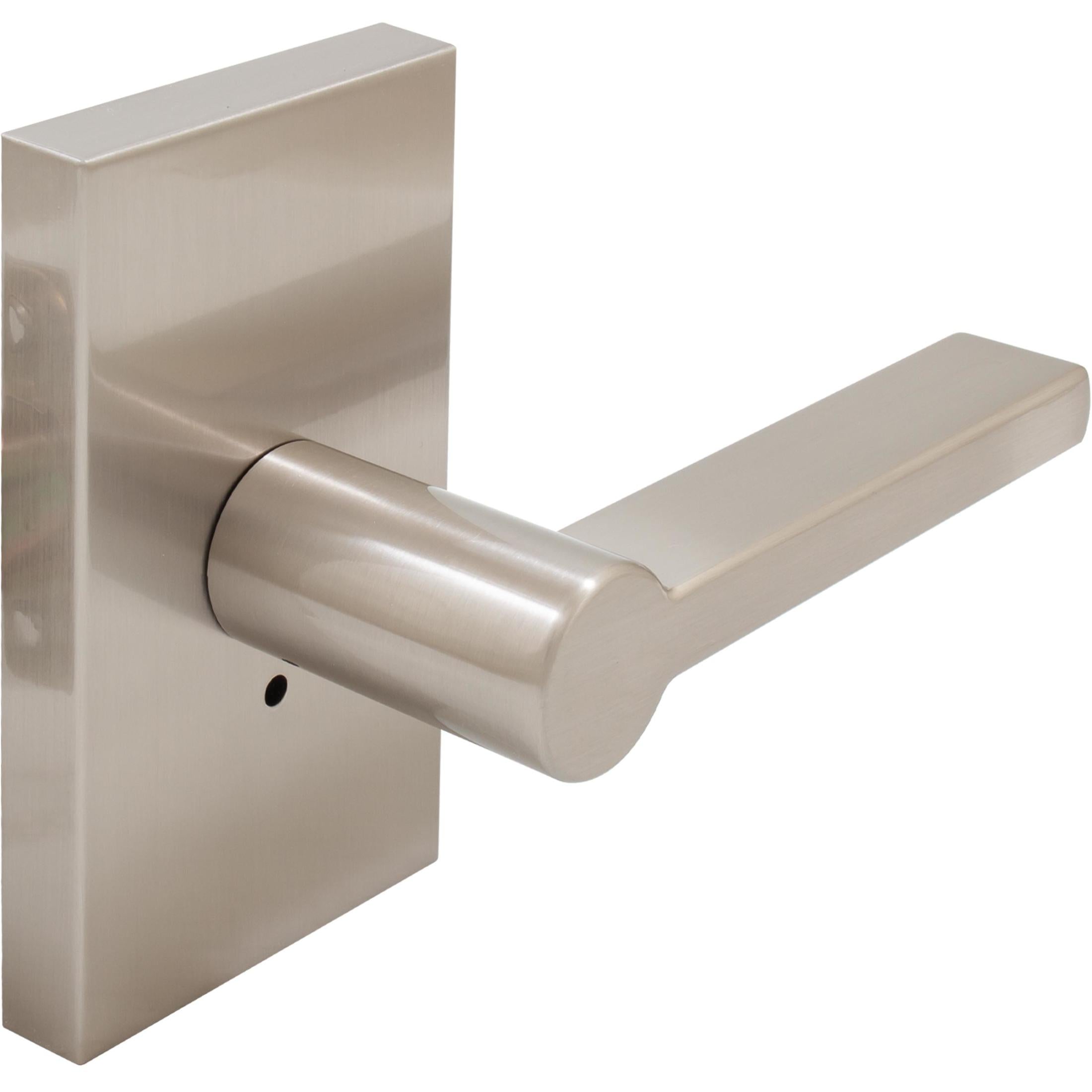 Vienna Door Lever with Rectangular Rosette, Privacy (Bed/Bath) Function