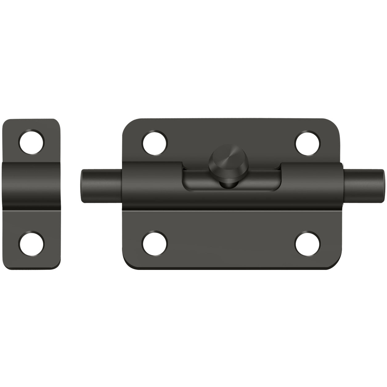 Deltana 3 in. Barrel Bolt w Screws (Set of 10) (Paint Black)