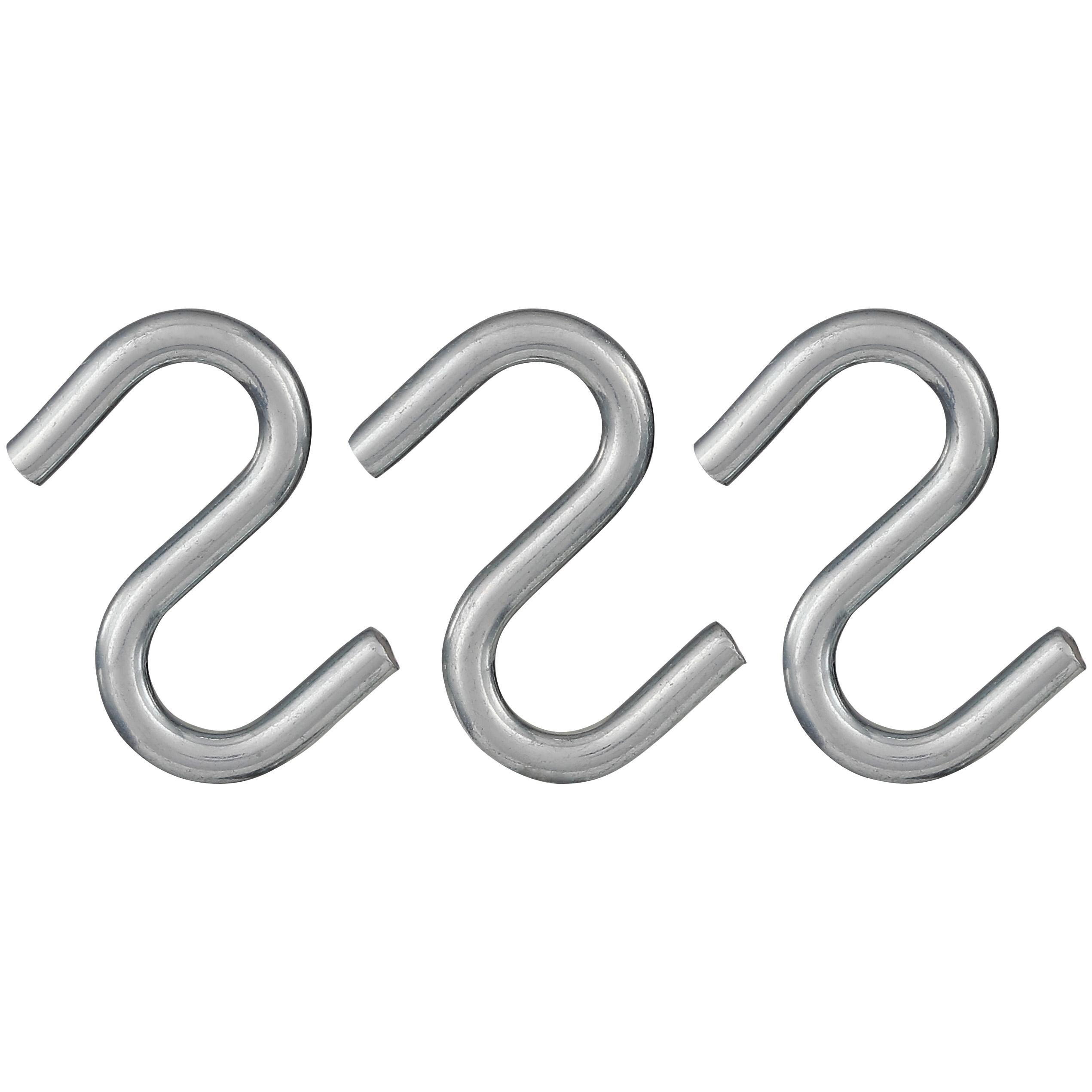 V2076 1-1/2" Open S Hook 3/pk - Zinc Plated
