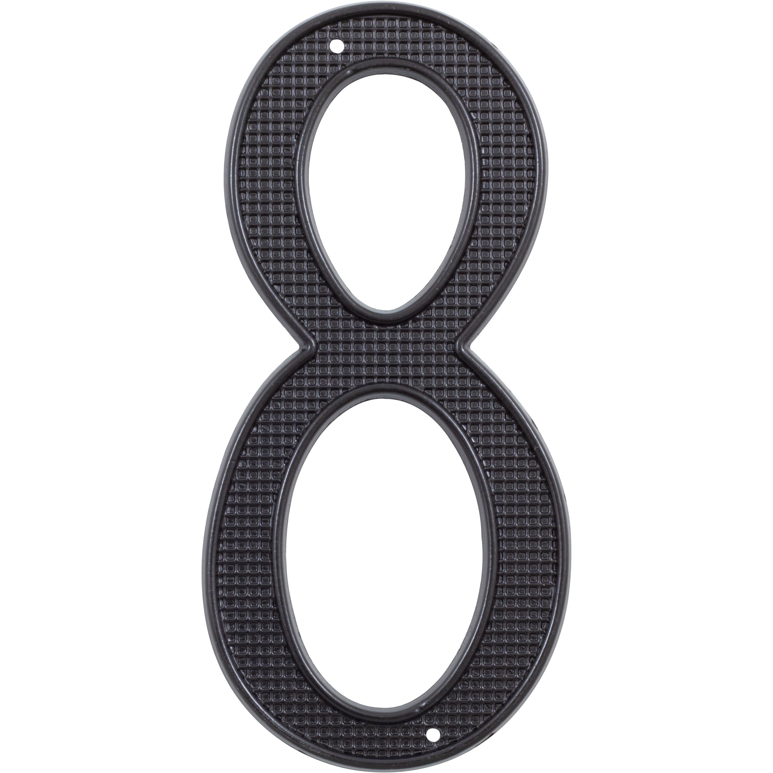 Stone Harbor Hardware Traditional House Number, #8, 4 Inches, Matte Black