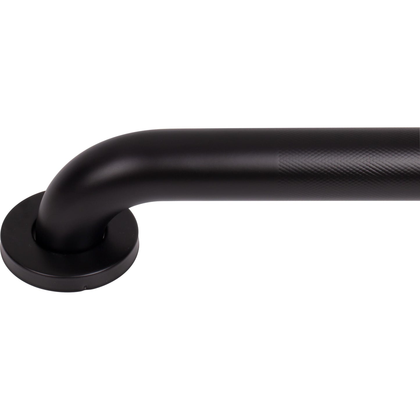 Stone Harbor Hardware Knurled Grab Bar, 18 Inches, 1-1/2" Diameter, 1-1/2" Wall Clearance, Concealed Screws, Matte Black