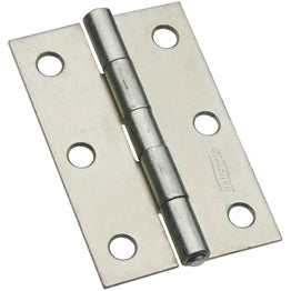 National Hardware - V518 3" Rivet Pin Narrow Hinge 2/pk - Zinc Plated