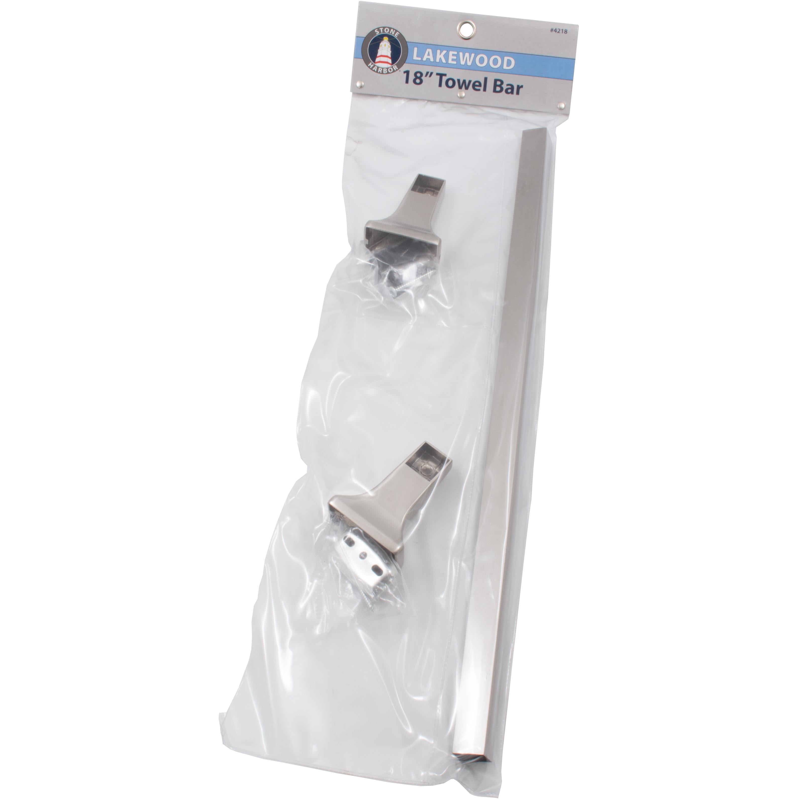 Stone Harbor Hardware Lakewood Towel Bar, 18 Inches, Satin Nickel