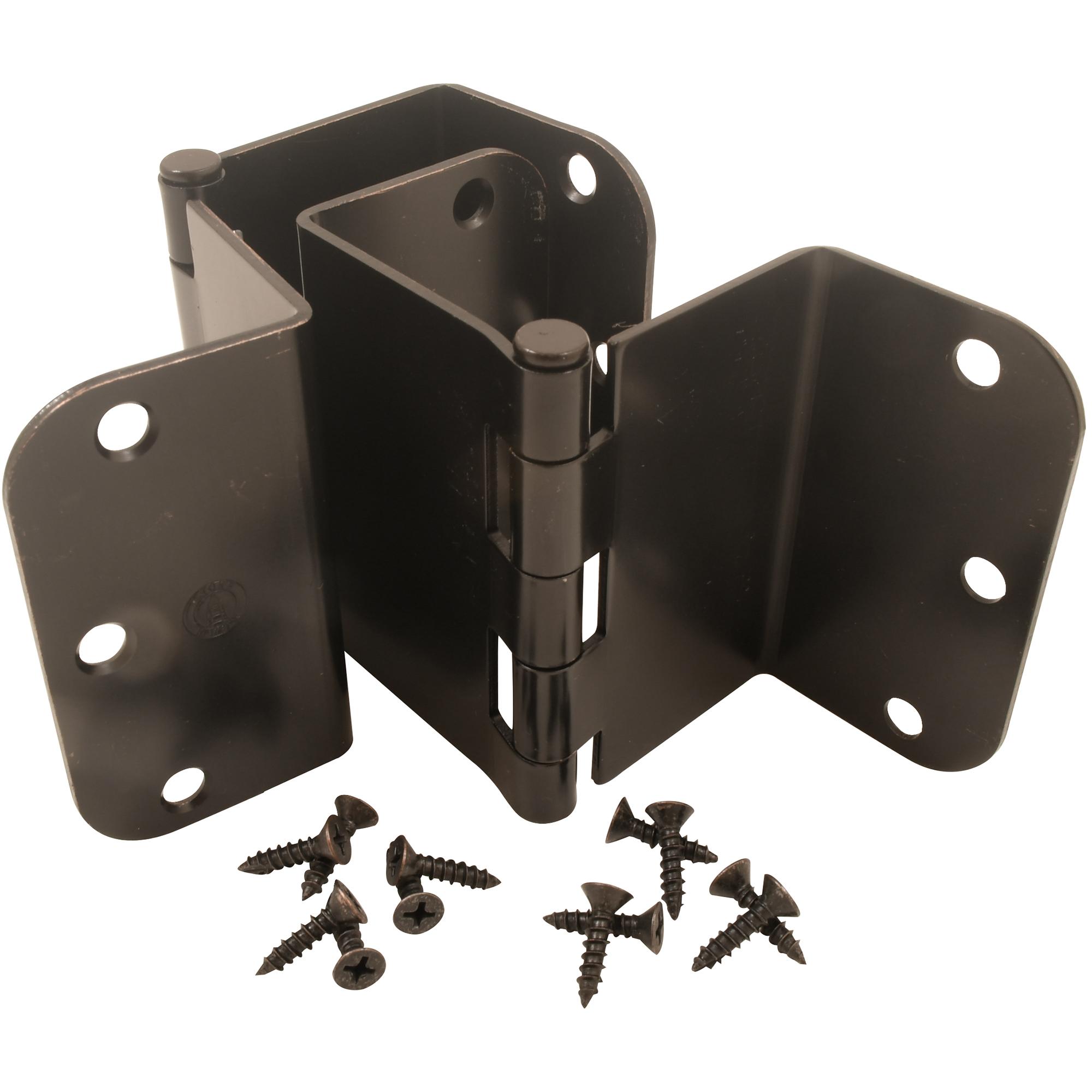 Swing Clear Offset Hinge, 3-1/2 Inches, 5/8" Radius Corner, Fits Doors 1-3/8" to 1-3/4" Thick, 2-Pack