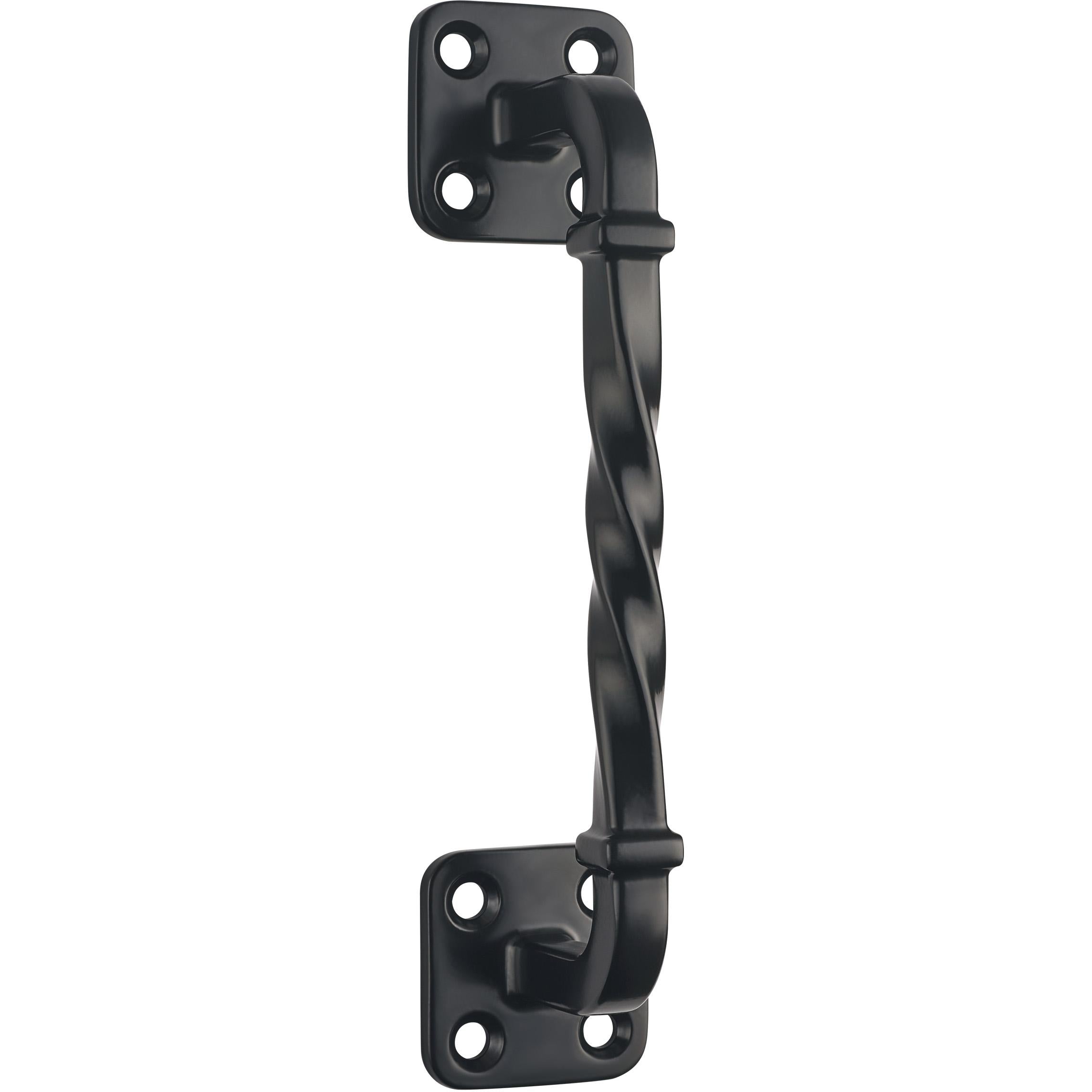 National Hardware - N166-038 V1171 7" Twisted Rod Gate Pull - Matte Black