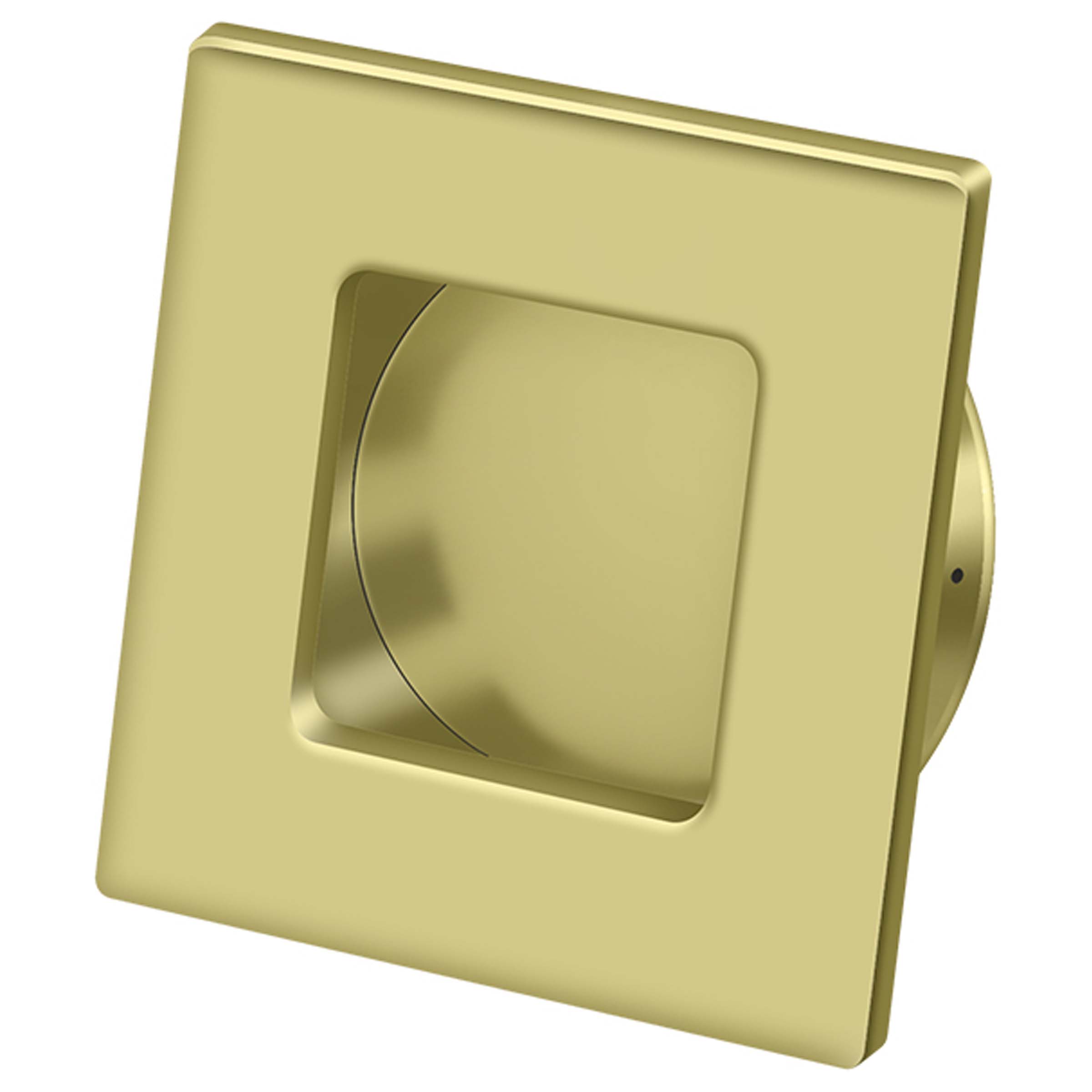 Deltana FLUSH PULL, SQUARE, HD, 2-3/4"X 2-3/4", SOLID BRASS (Polished Brass)