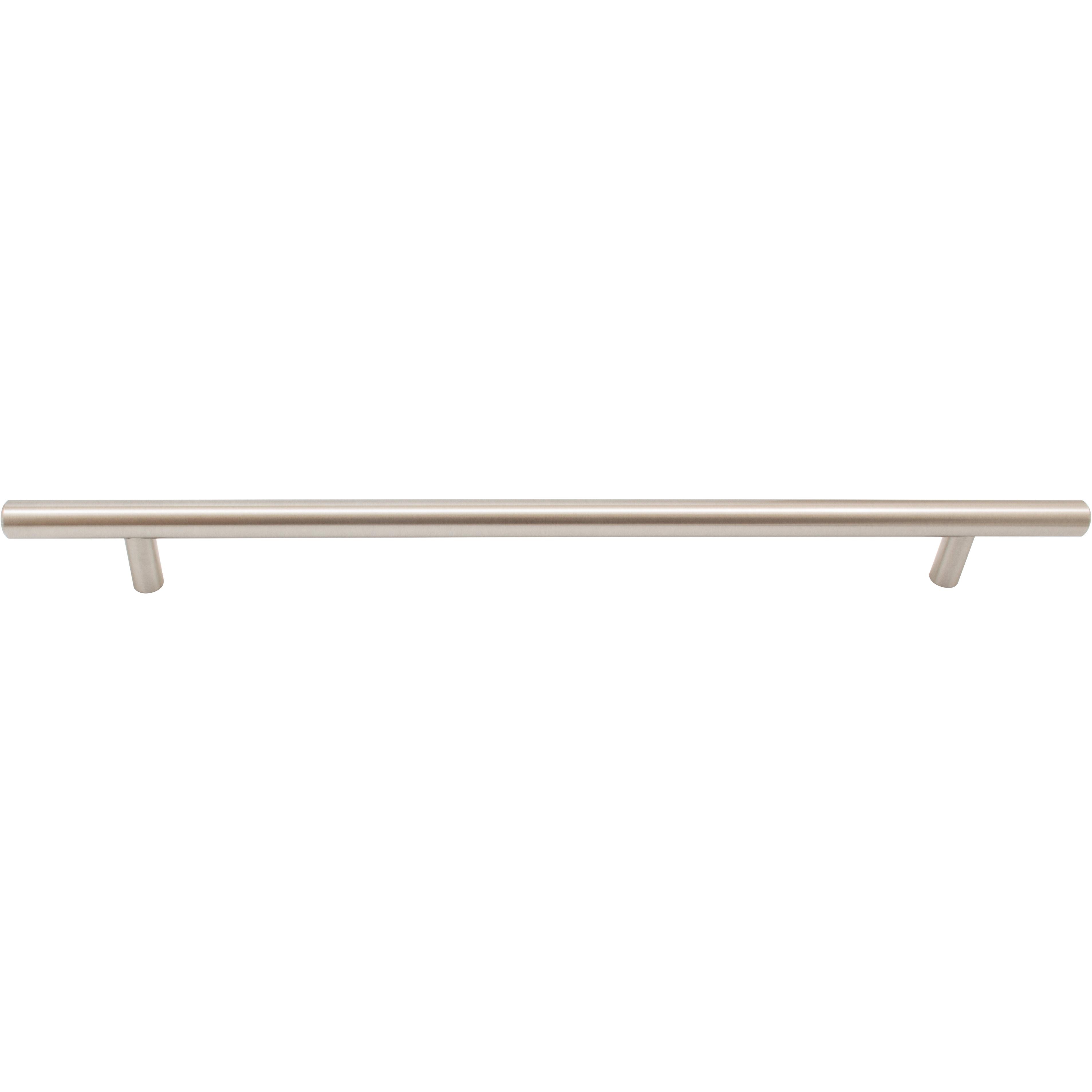 Stone Harbor Hardware Bar Cabinet Pull, 256 Millimeters, 336mm Overall Length, Satin Nickel