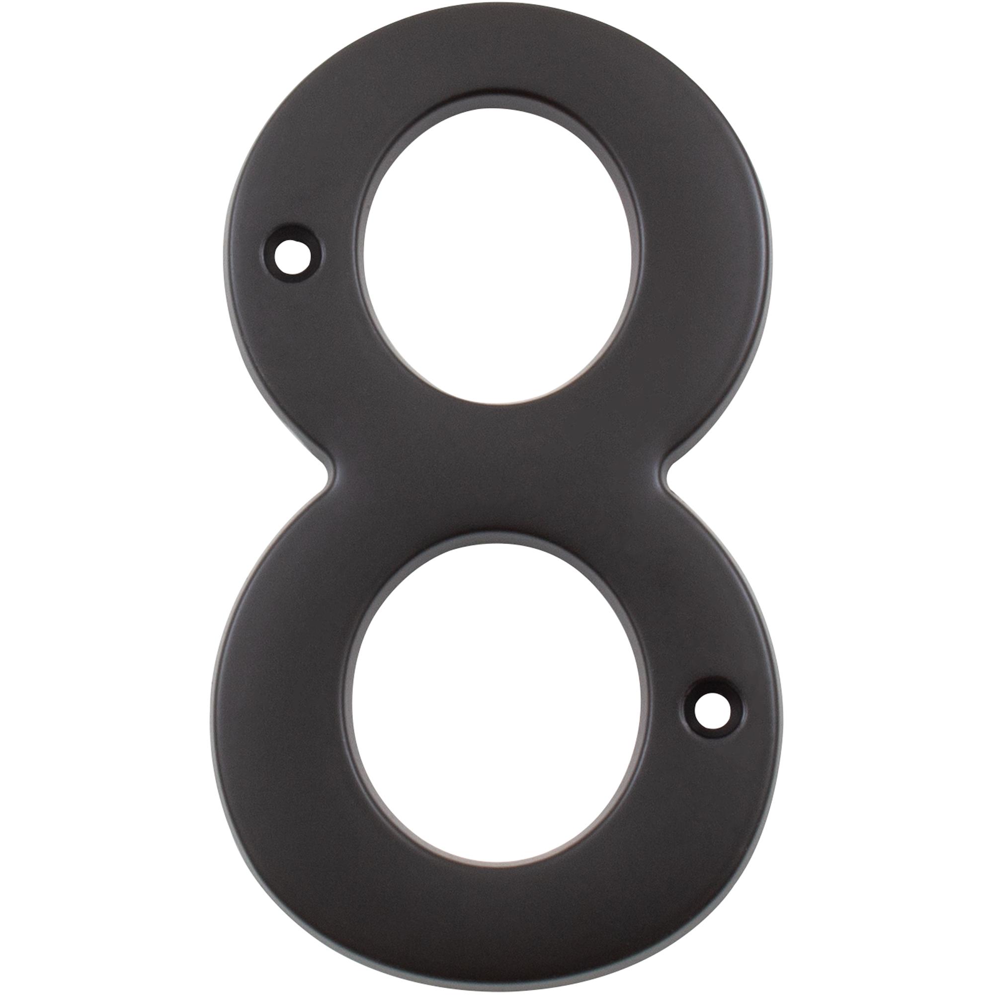 Stone Harbor Hardware Heavy-Duty House Numbers, #8, 4 Inches, Oil-Rubbed Bronze