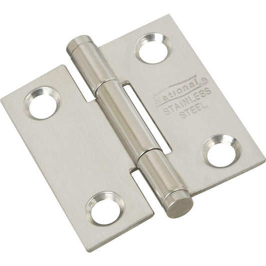 V514 1-1/2" SQR Standard Hinge 2/pk - Stainless Steel