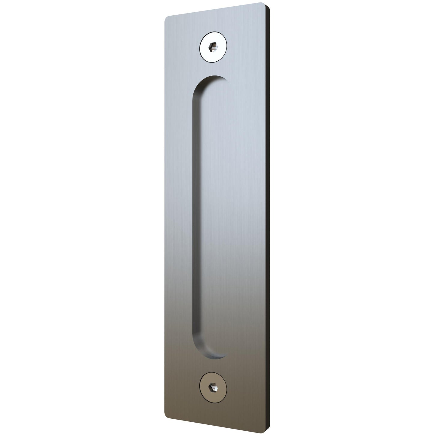 Stone Harbor Hardware Sliding Door Flat Pull with Round Opening, 8-1/2 Inches, Satin Stainless Steel