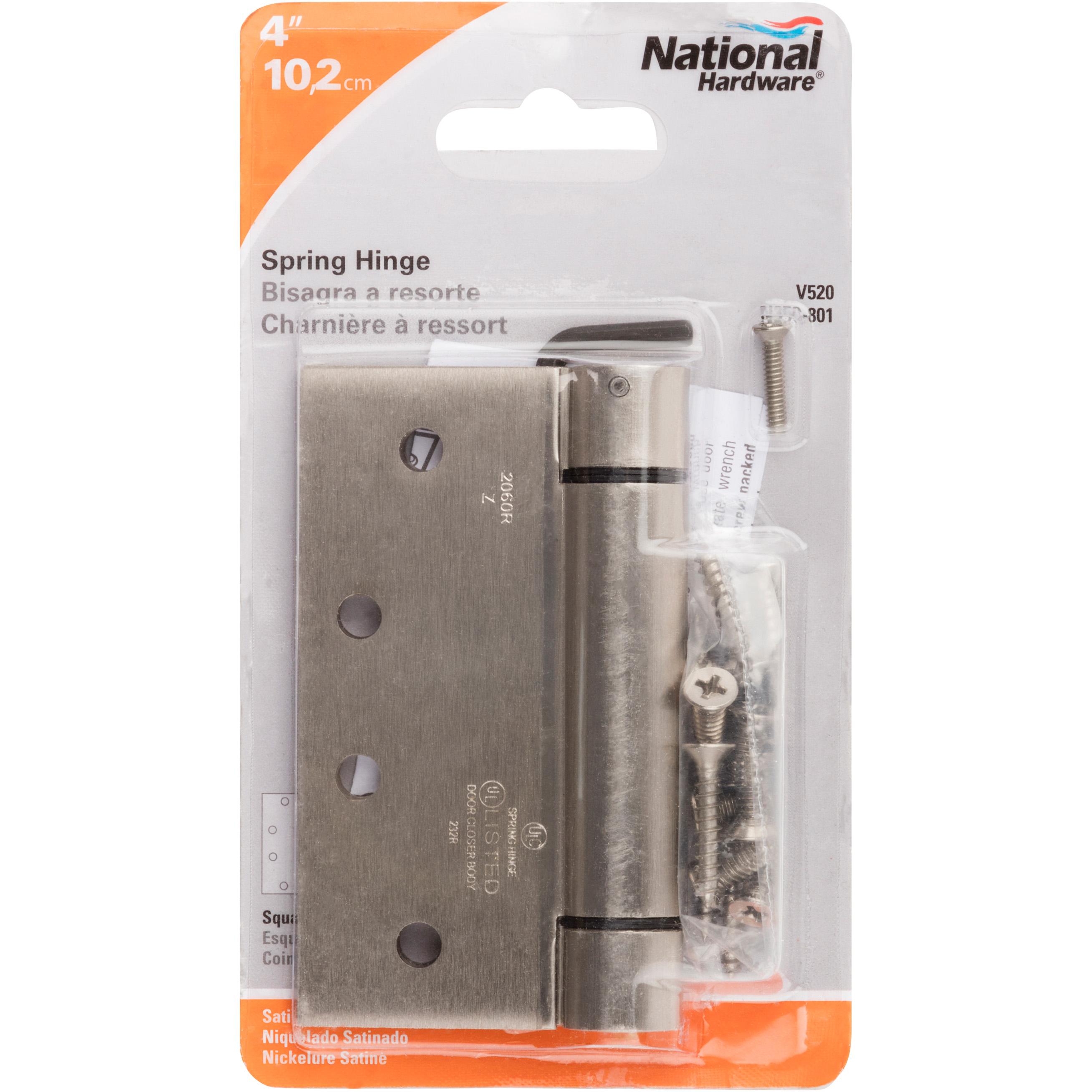 V520 4" Spring Hinge 1/pk - Satin Nickel