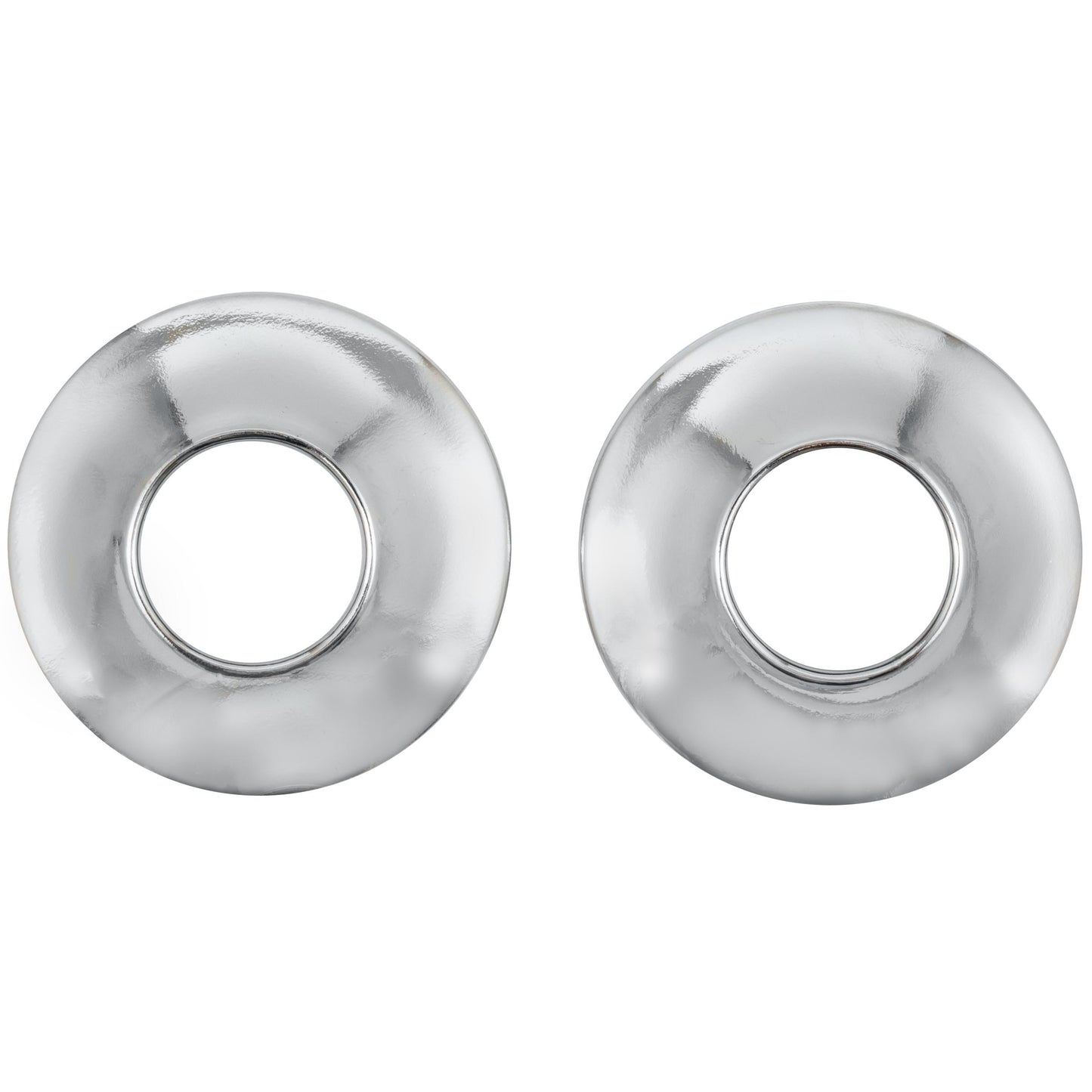 Stone Harbor Hardware Flanges for Straight Shower Rods, Concealed Screws, Polished Chrome