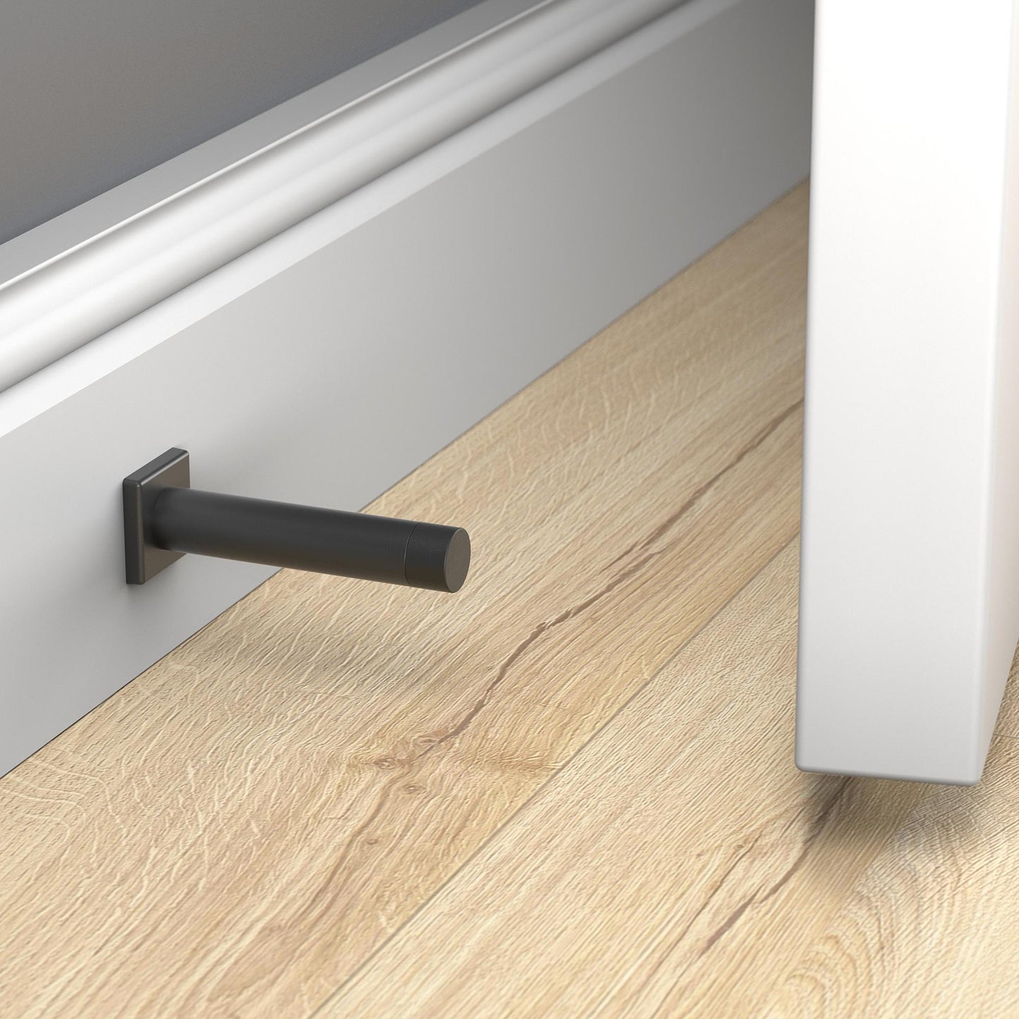National Hardware - V251 Reed Door Stop - Matte Black