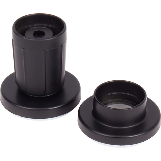 Stone Harbor Hardware Flanges for Economy Shower Rod, Adjustable, ABS Chrome, Matte Black