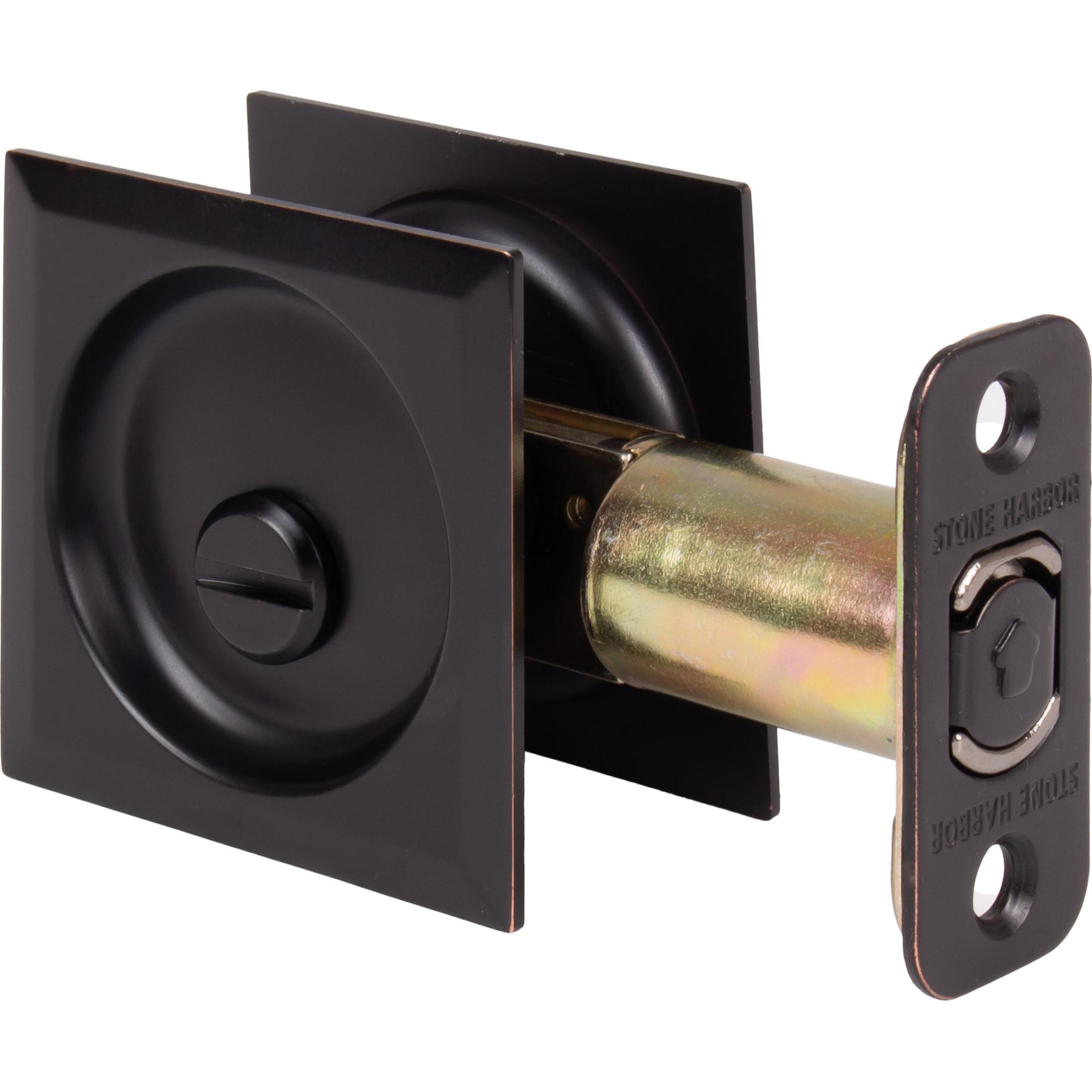 Contemporary Square Pocket Door Lock Privacy