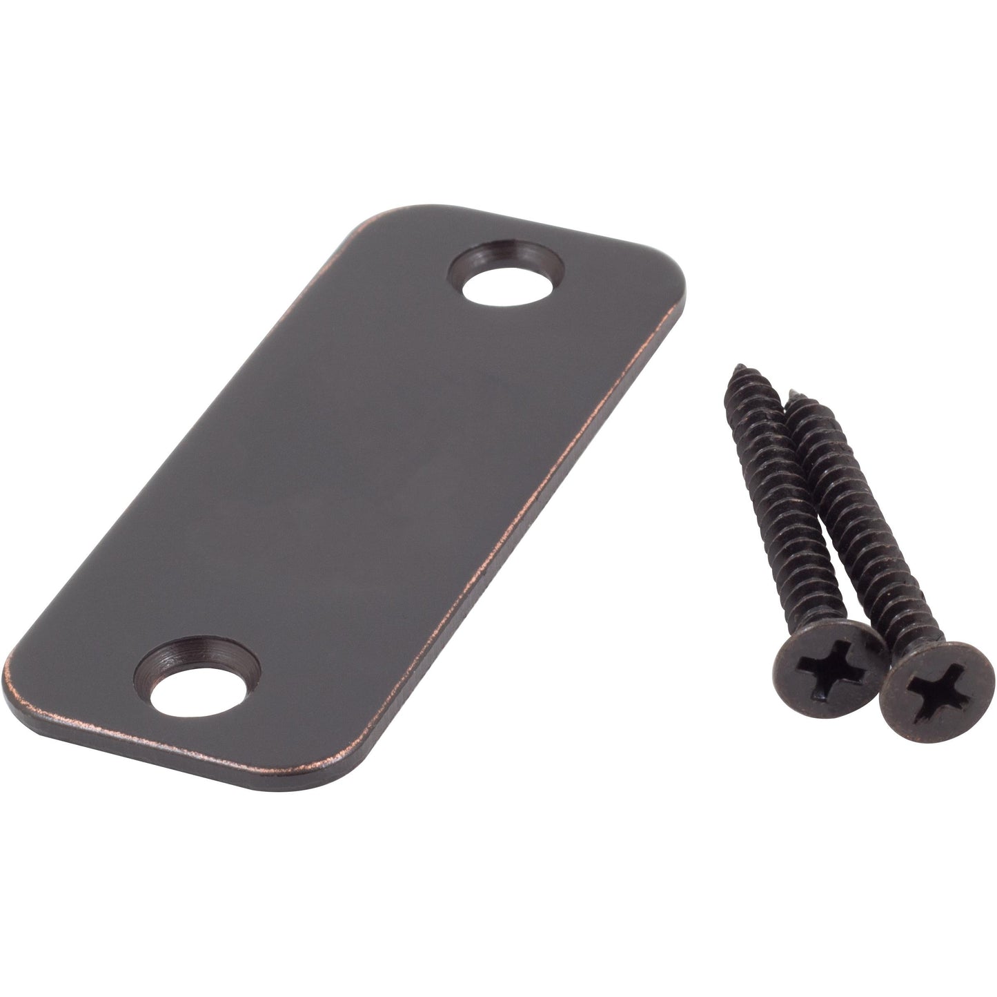 Stone Harbor Hardware Round Corner Blank Strike Plate, 1-1/8" x 2-3/4", Vintage Bronze