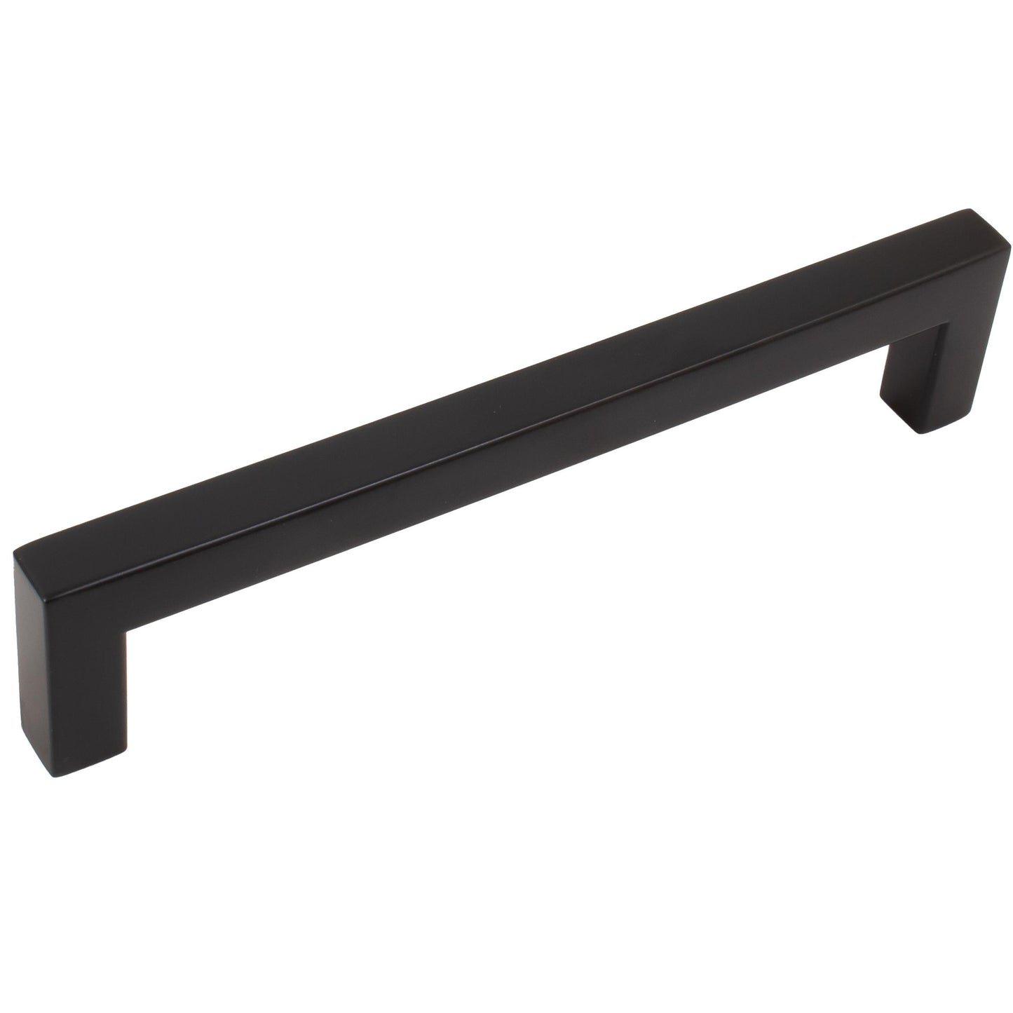 Stone Harbor Hardware Contemporary Square Cabinet Pull, 128 Millimeters, Stainless Steel Base Material, Matte Black