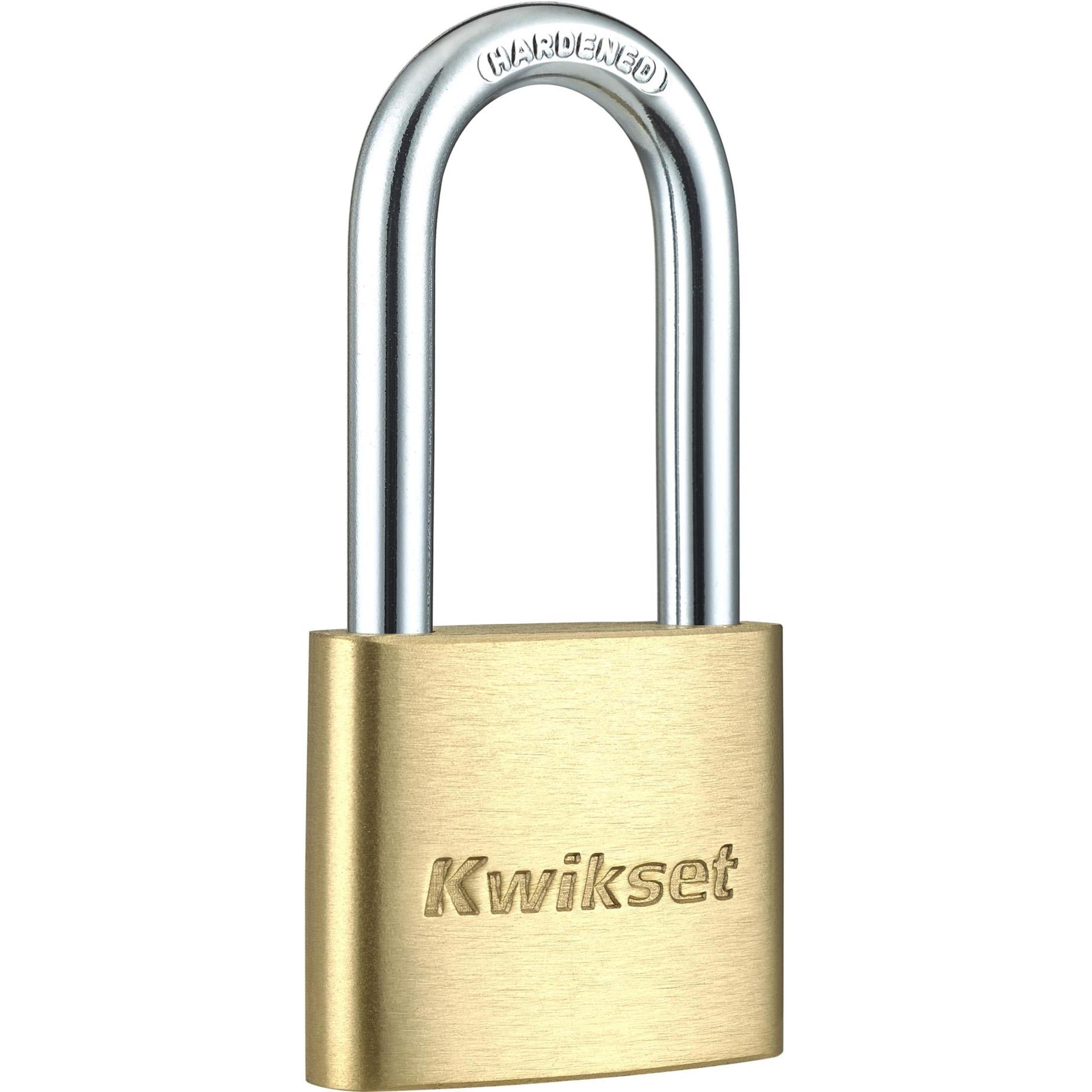 Kwikset 1-9/16" Brass Padlock with 1-1/2" Shackle