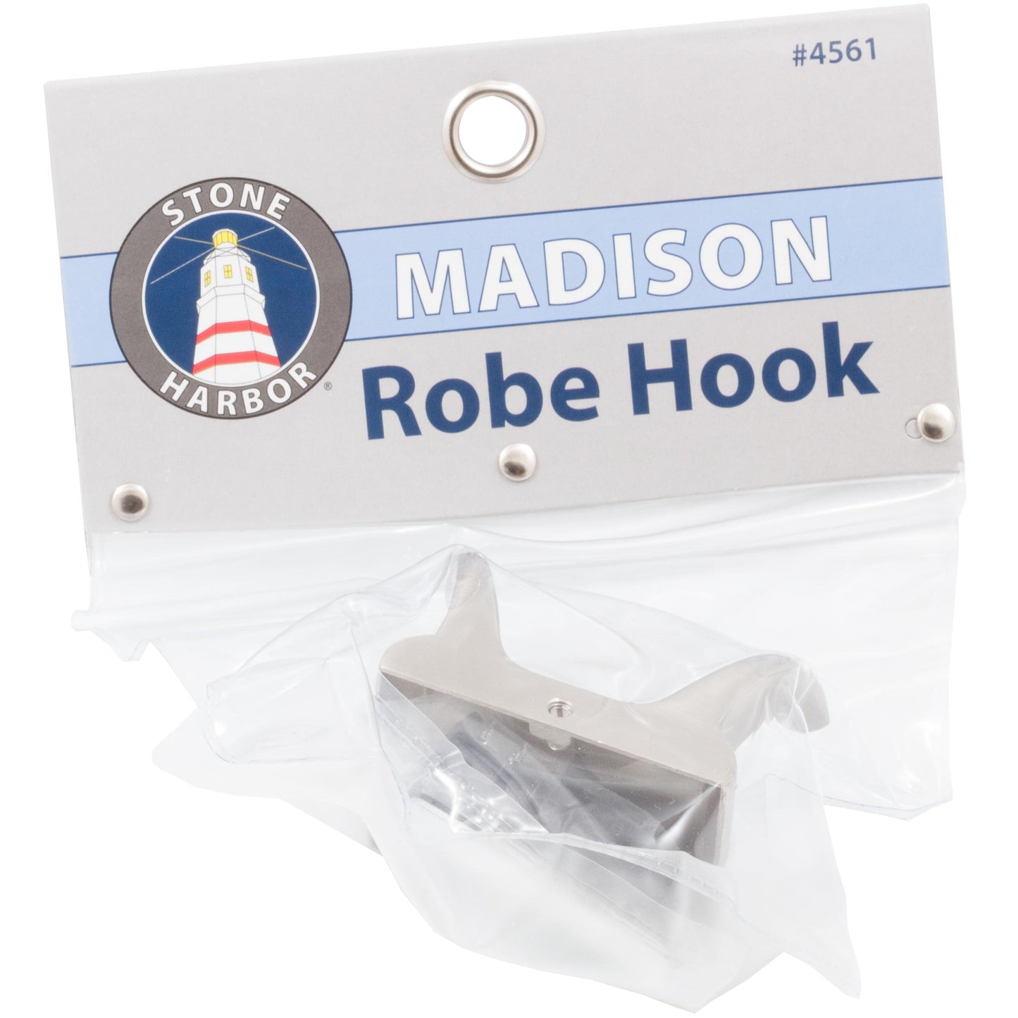 Stone Harbor Hardware Madison Robe Hook, Satin Nickel