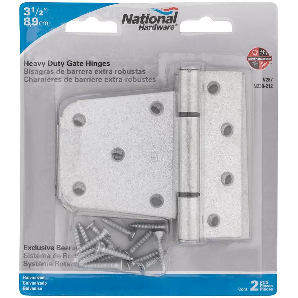 National Hardware - N259-283 MP2878BC, 3-1/2" Extra Heavy Gate Hinge in Galvanized