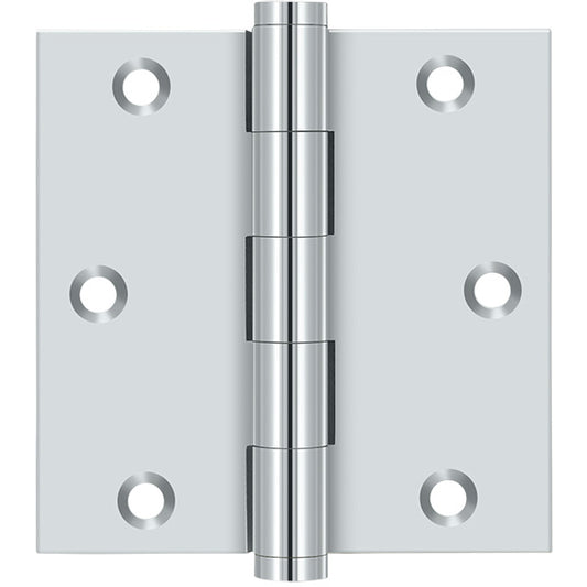 3.5" x SQR Solid Brass Hinge 2/pk - Polished Chrome