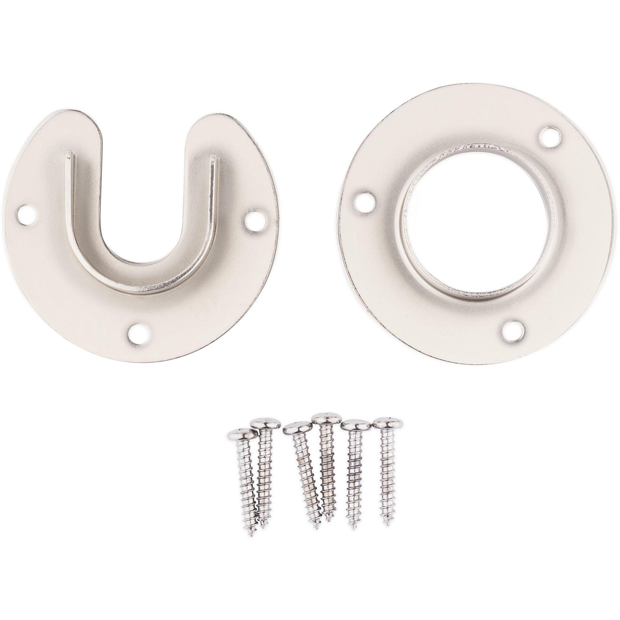 National Hardware - S822-082 V8600, 1-5/16" Heavy Duty Closet Flange Set in Satin Nickel