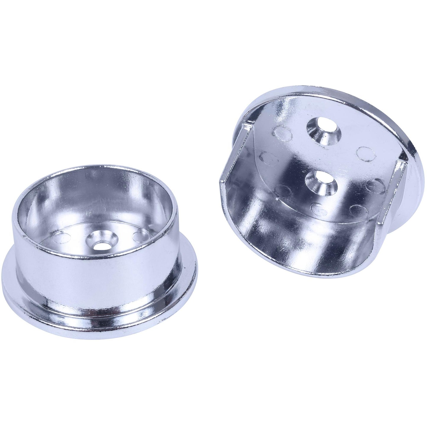 Stone Harbor Hardware Heavy-Duty Pole Sockets, 2 Holes, Polished Chrome
