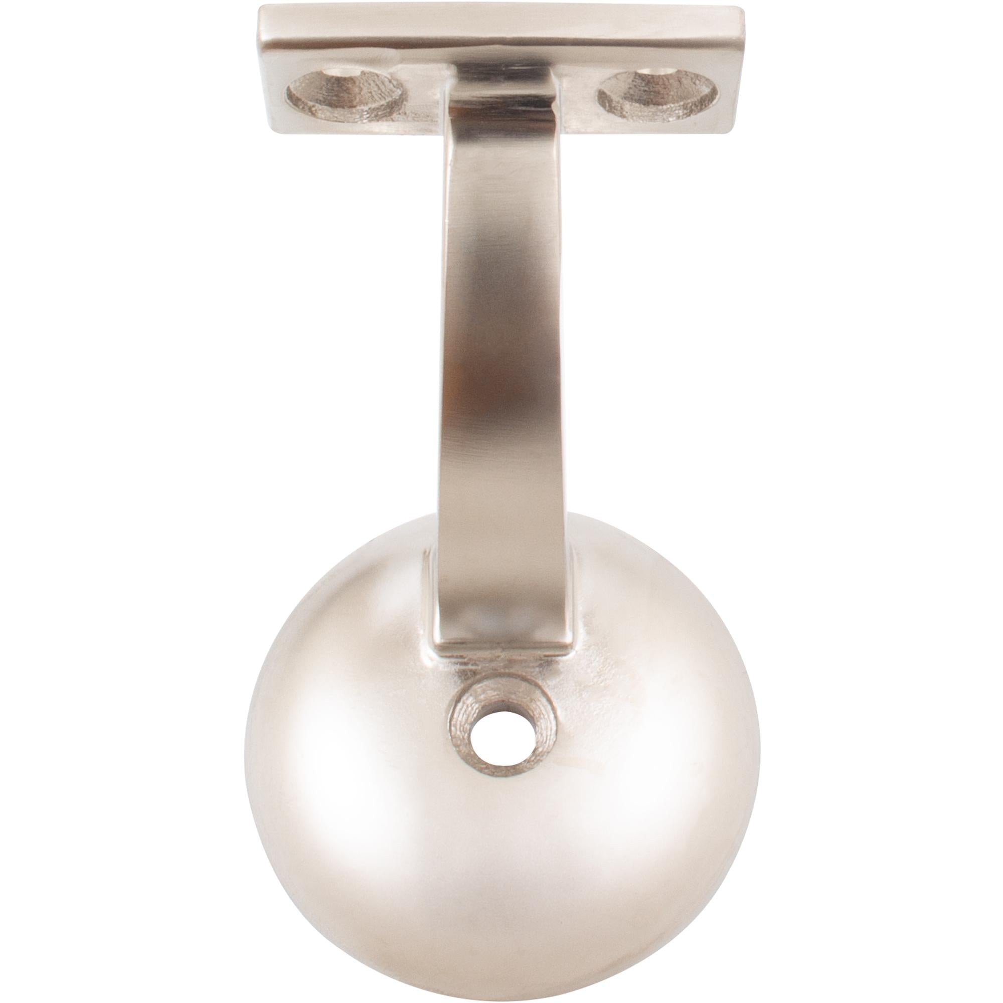 Stone Harbor Hardware Heavy-Duty Aluminum Handrail Bracket with 2-1/8" Round Base, Satin Aluminum