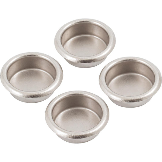 Stone Harbor Hardware Finger Pull, 3/4 Inches, 4-Count, Satin Nickel